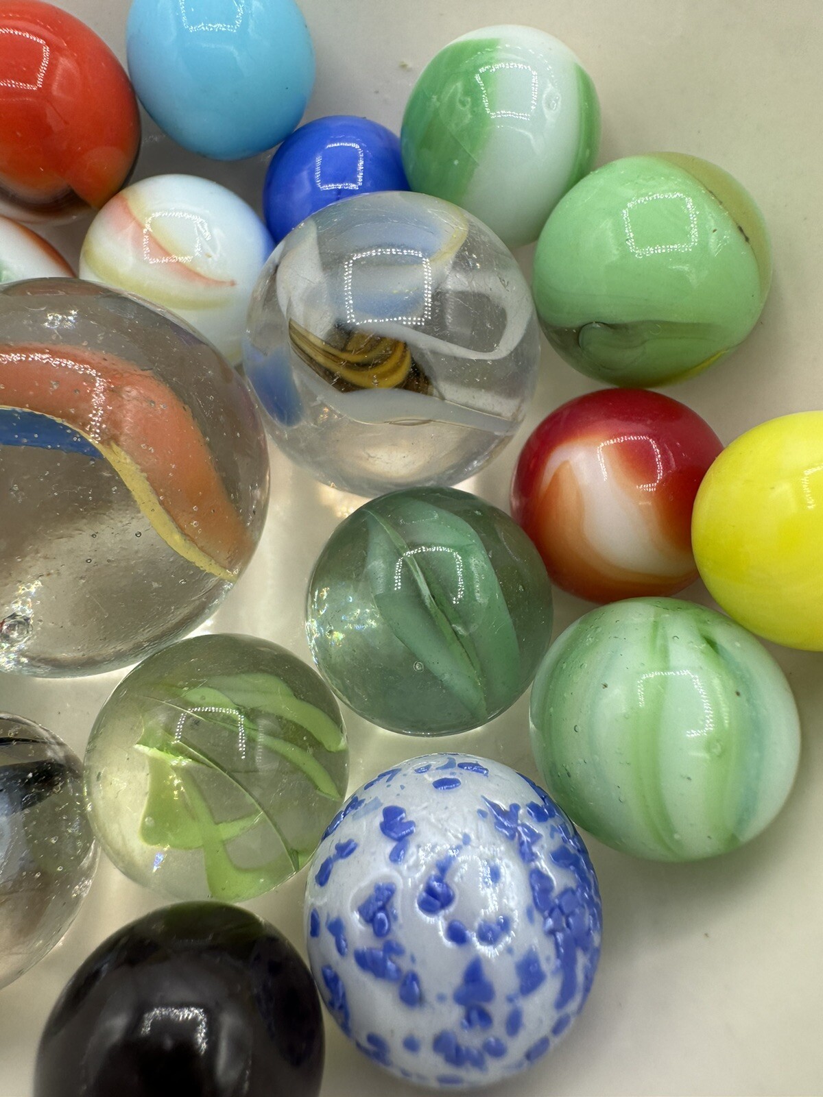 Vintage Marble Lot Of MARBLES UV Reactive Cadmium Uranium Lot #7