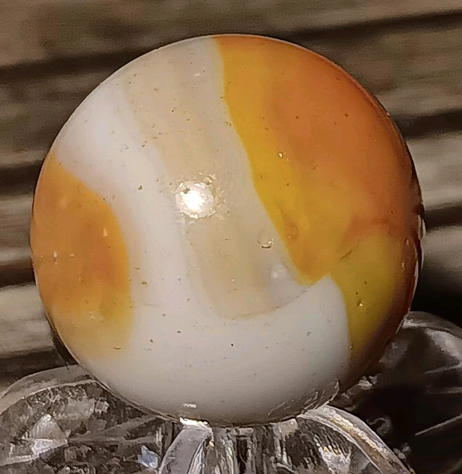 Marble King Hybrid Rainbow Marble. .66″ NM. Nice Color Combo.