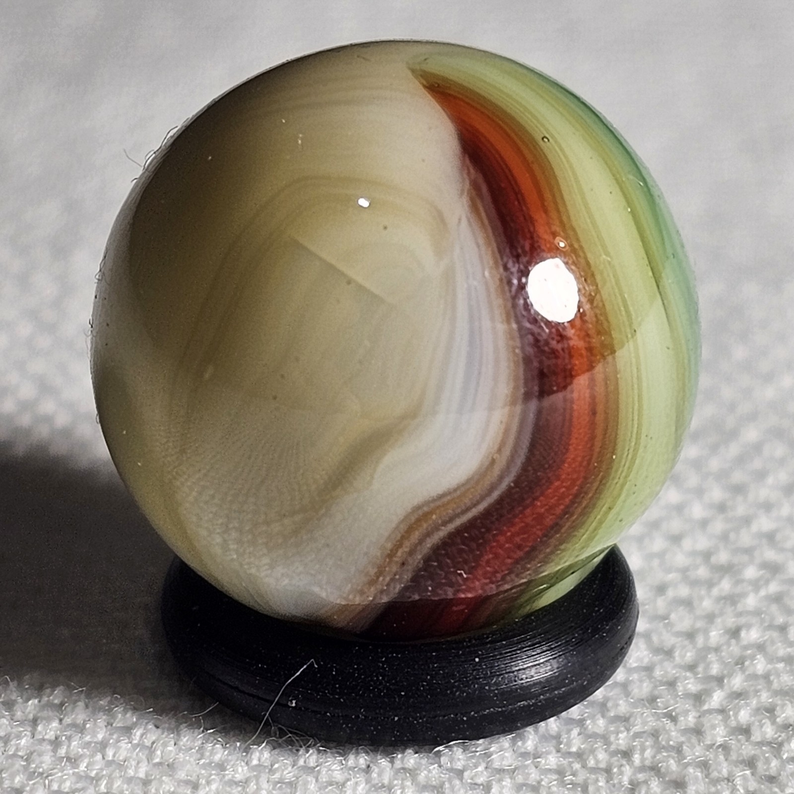 Near MINT Aquamarine Tri-Lite .62 Inches Spectacular Vitro Agate Co Marble