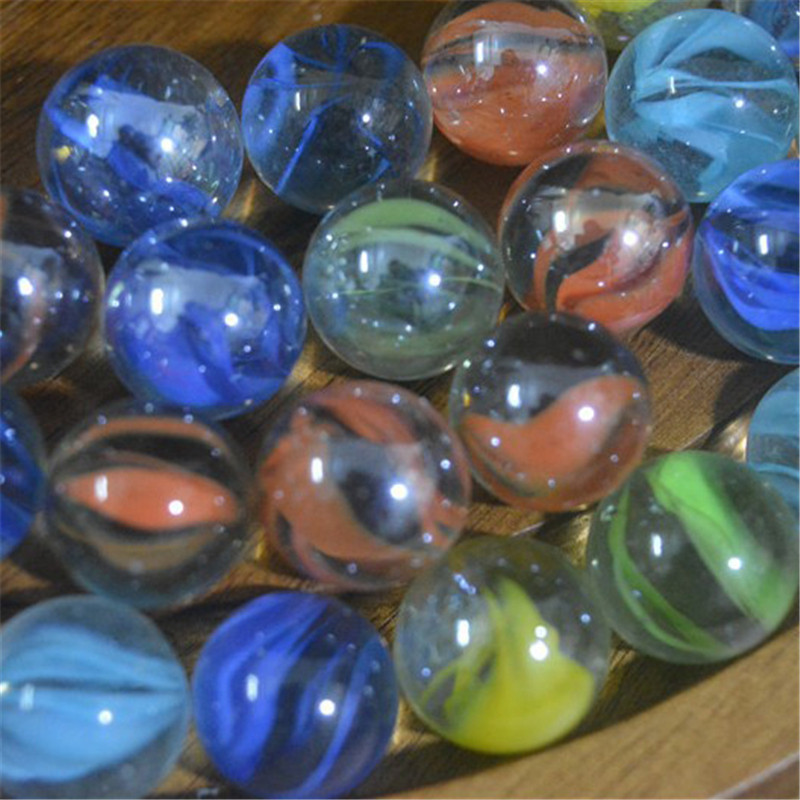 20PCS 14mm Colourful Glass Marbles Kids, Run Game, Vase Fish Tank Home Decor