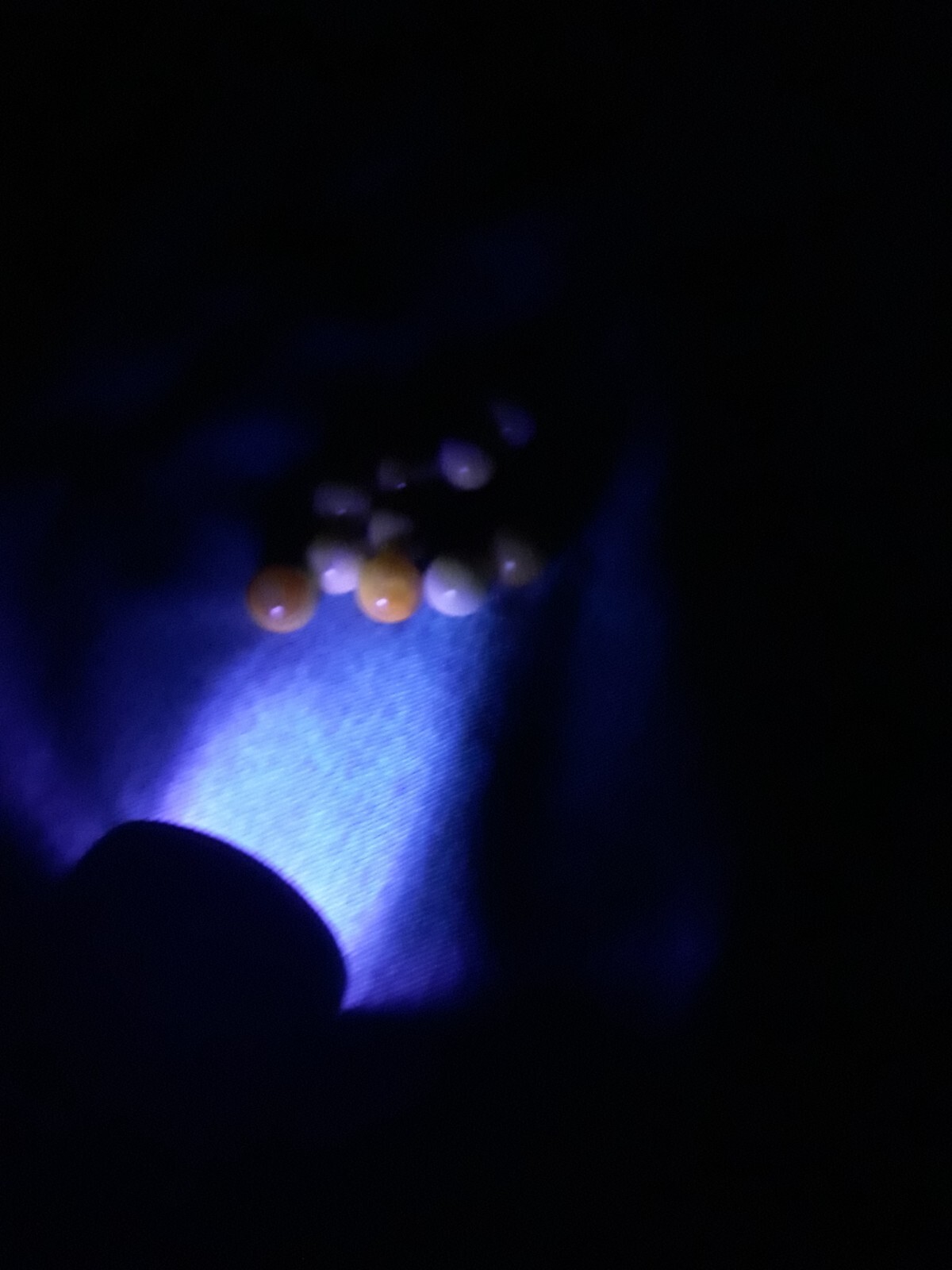 Lot of 10 Jabo Florescent Cadmium UV Reactive Glass Marbles Ultraviolet Glow 5/8
