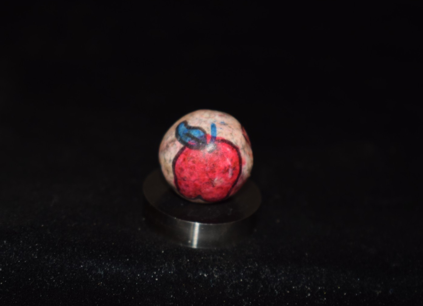 👩🏻Victorina Era Antique hand painted, fruit 🍎🍐🍒🍉clay art marble size .781″