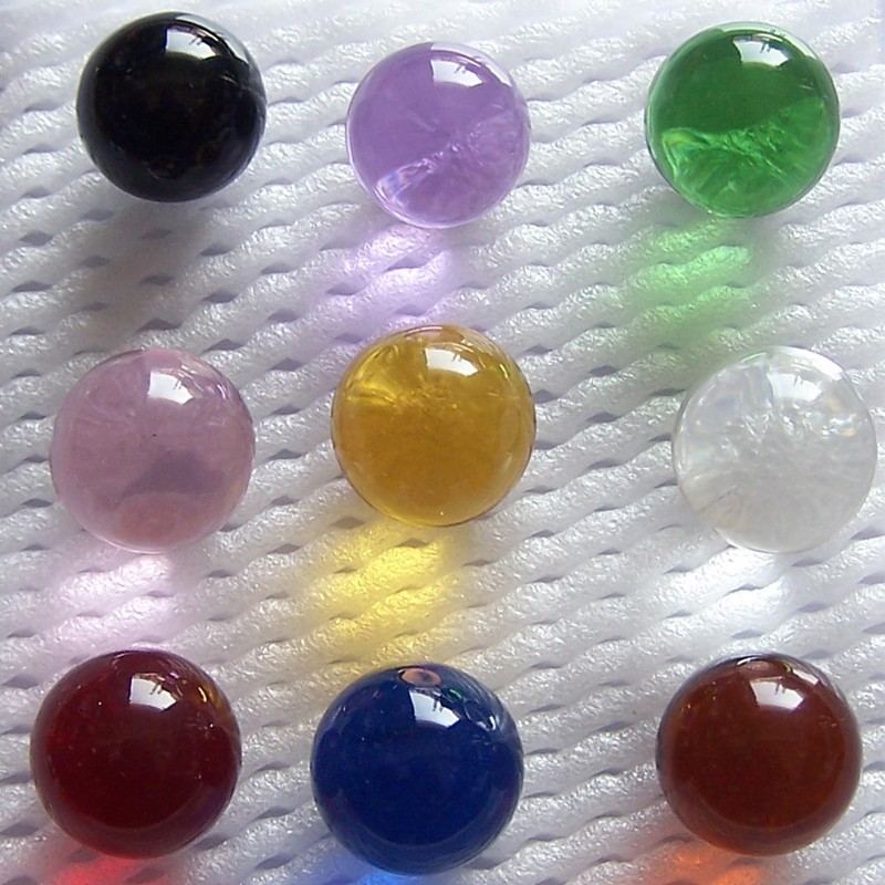 25mm Crystal Glass Ball Beads Marbles Colorful Decorative Sphere DIY Toy Game