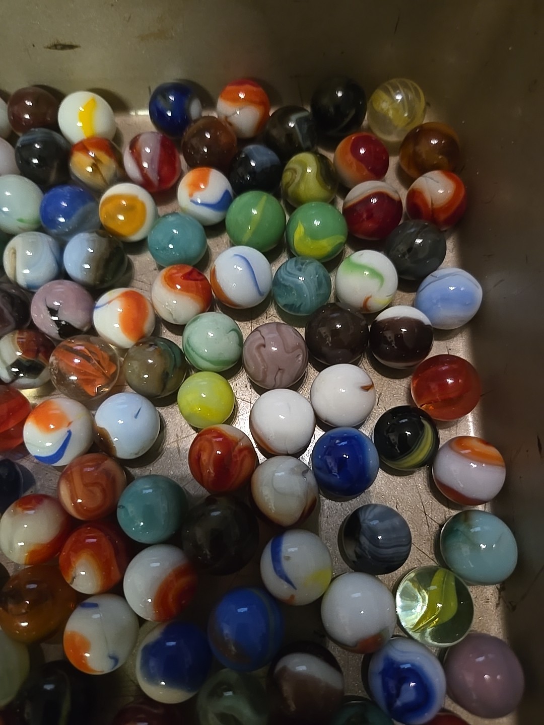 2 Ibs 15 Oz Assorted Vintage Glass Marbles – Lot #4