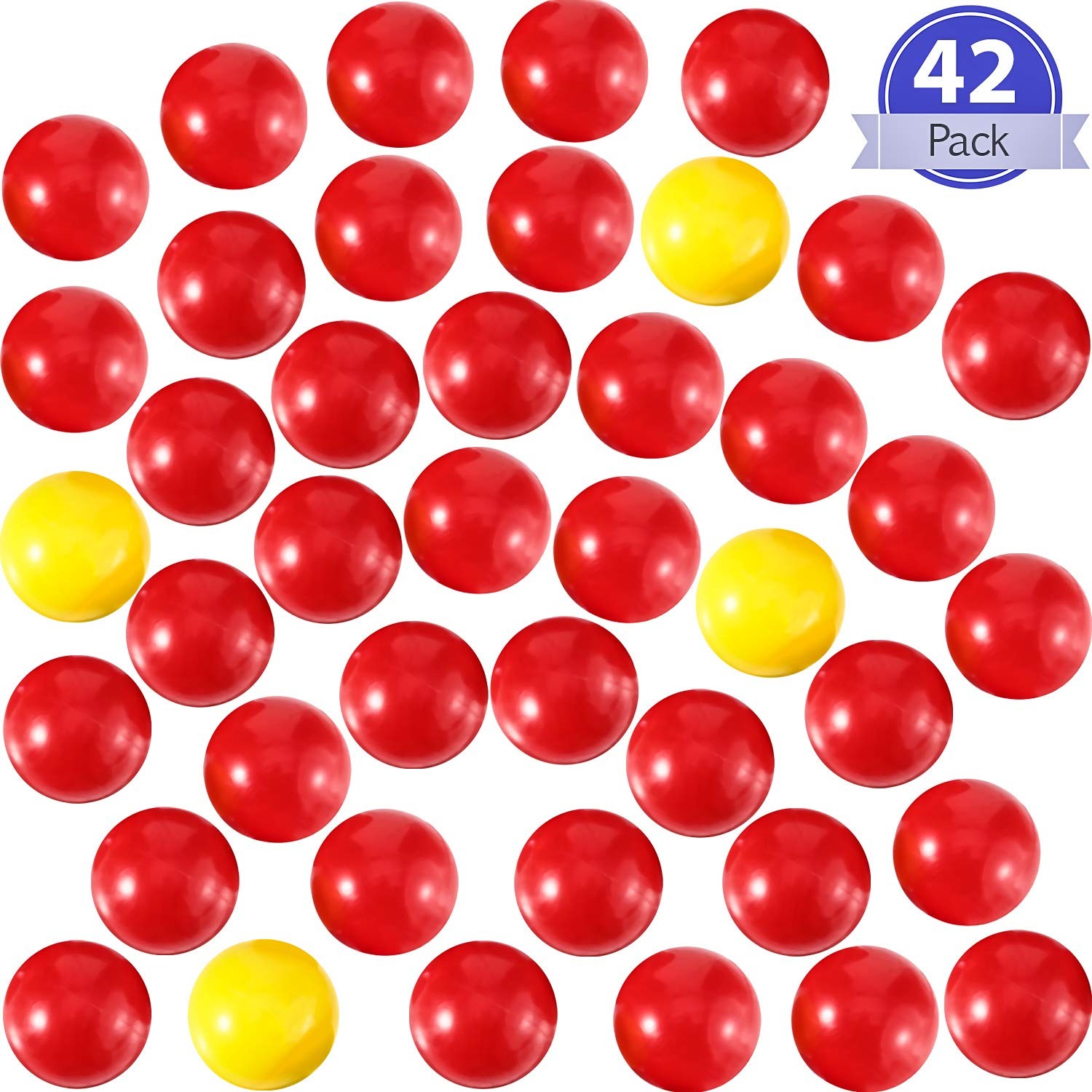 Gejoy 42 Pieces Game Replacement Marbles 2 Sets Balls Red