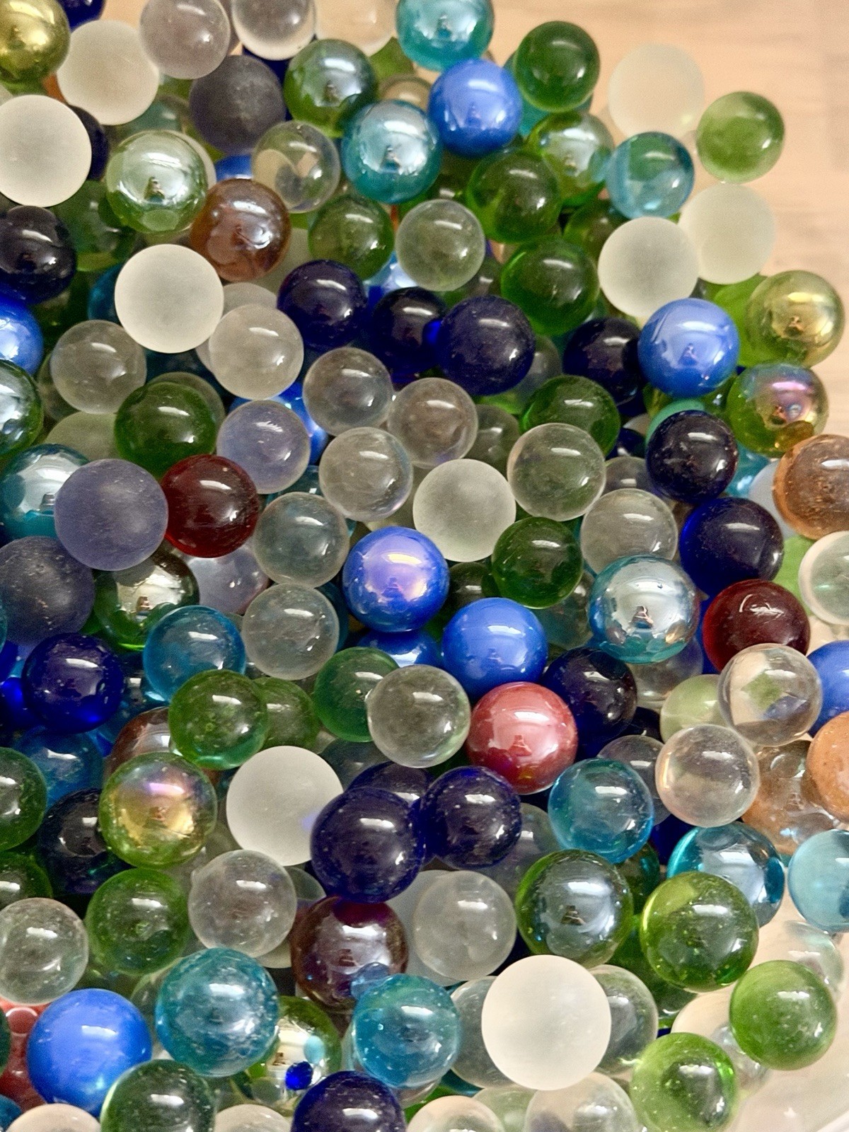 600+ MARBLE LOT Vintage Modern Glass Clear And Solid Over 5LB’s