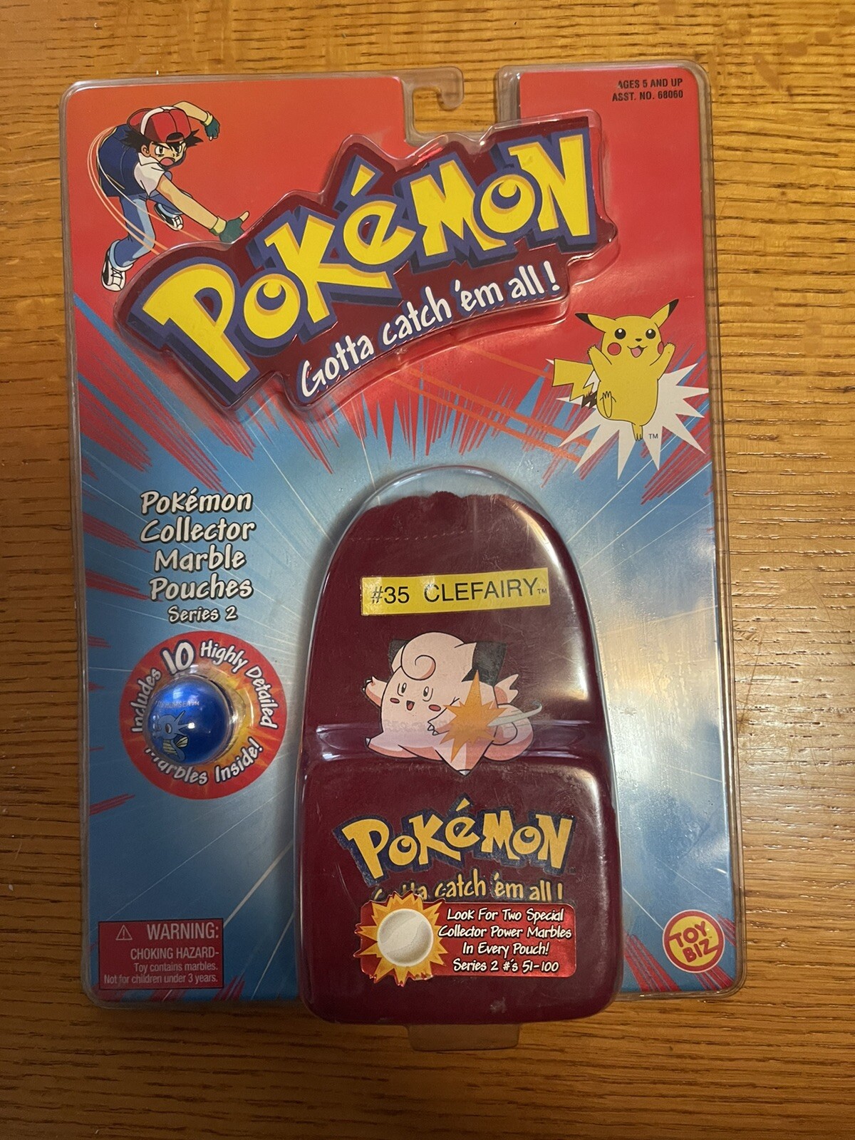 RARE Pokemon Collector Marble Pouch #35 CLEFAIRY Series 2 VINTAGE