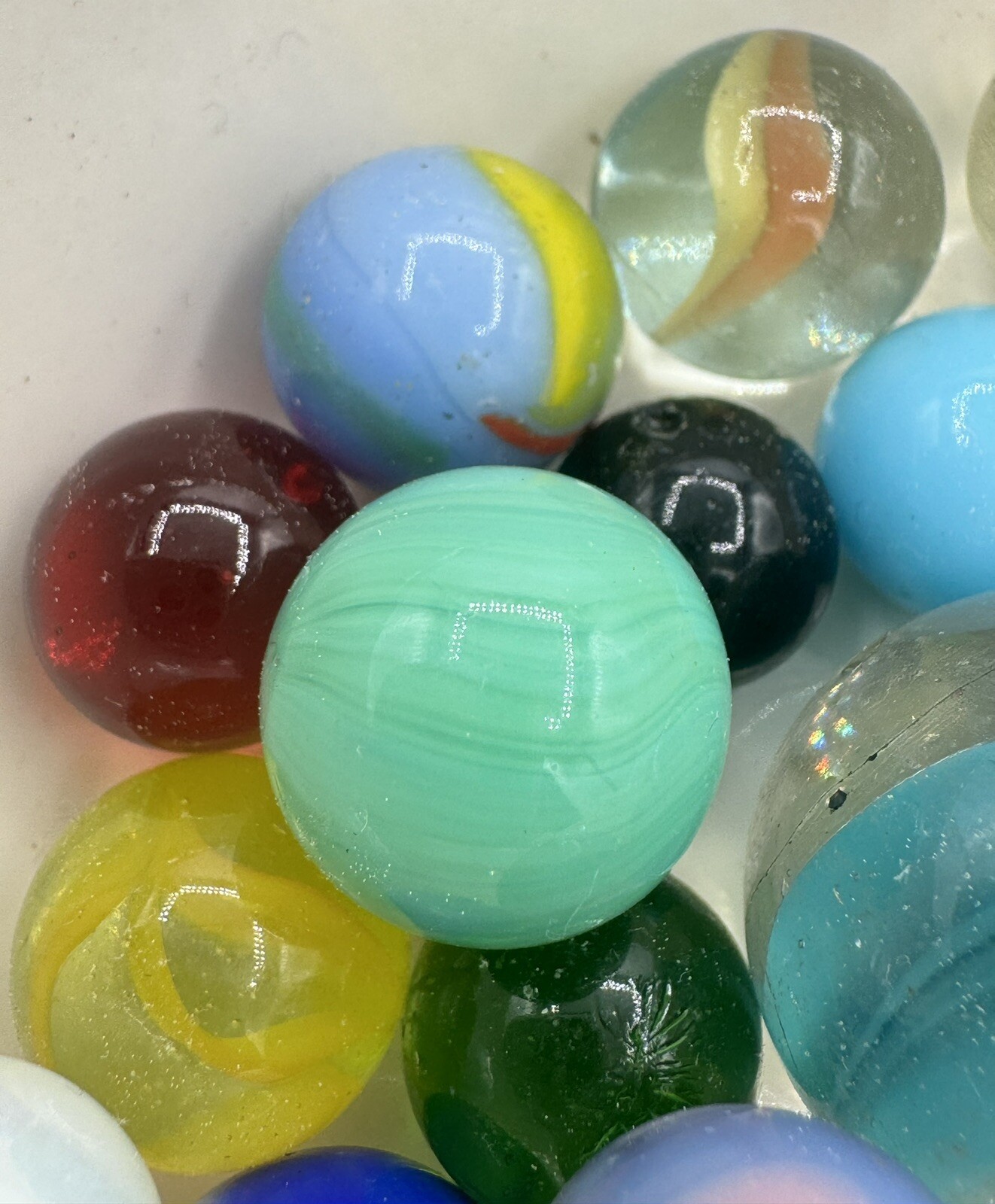 Vintage Lot Of MARBLES UV Reactive Cadmium Uranium Lot #1