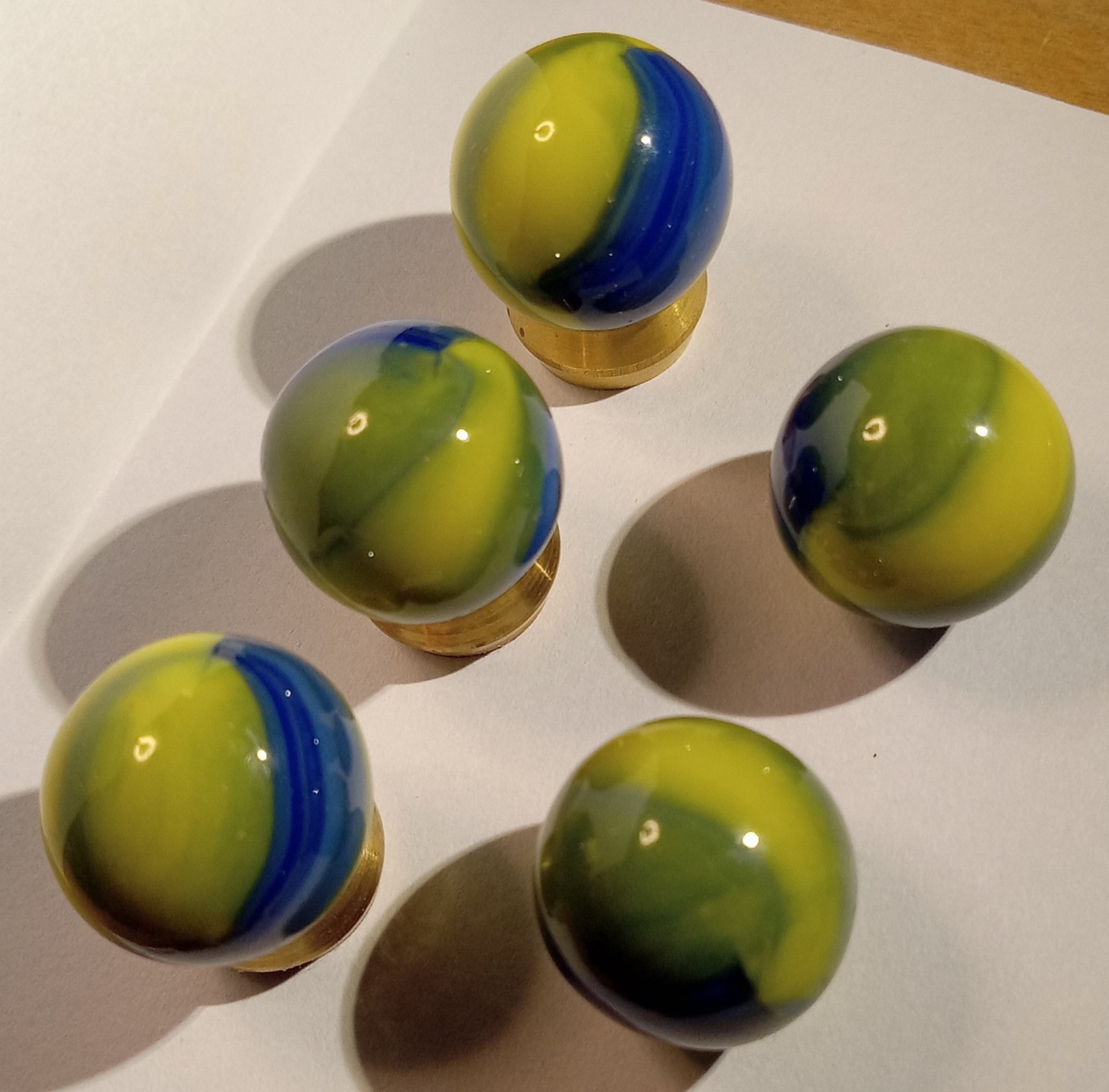 5 Vintage Marble King – Cub Scout Blended Hybrid Rainbow Paden City St Marys