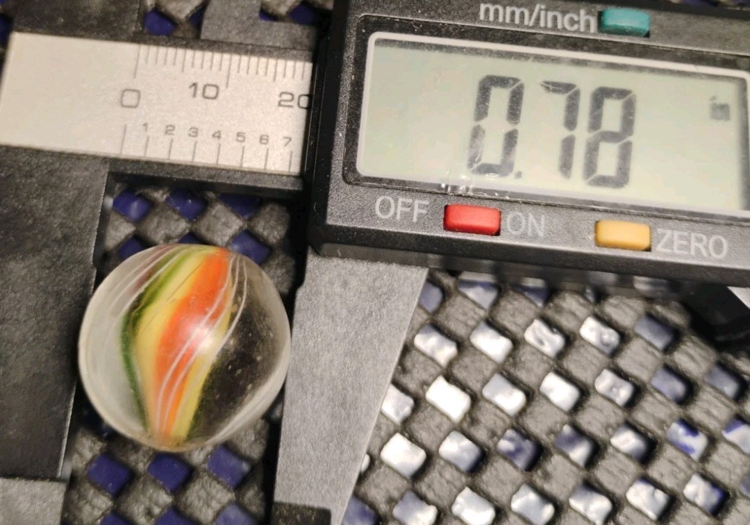 .78″ – ANTIQUE GERMAN MARBLES💥COLORFUL SOLID CORE NM-
