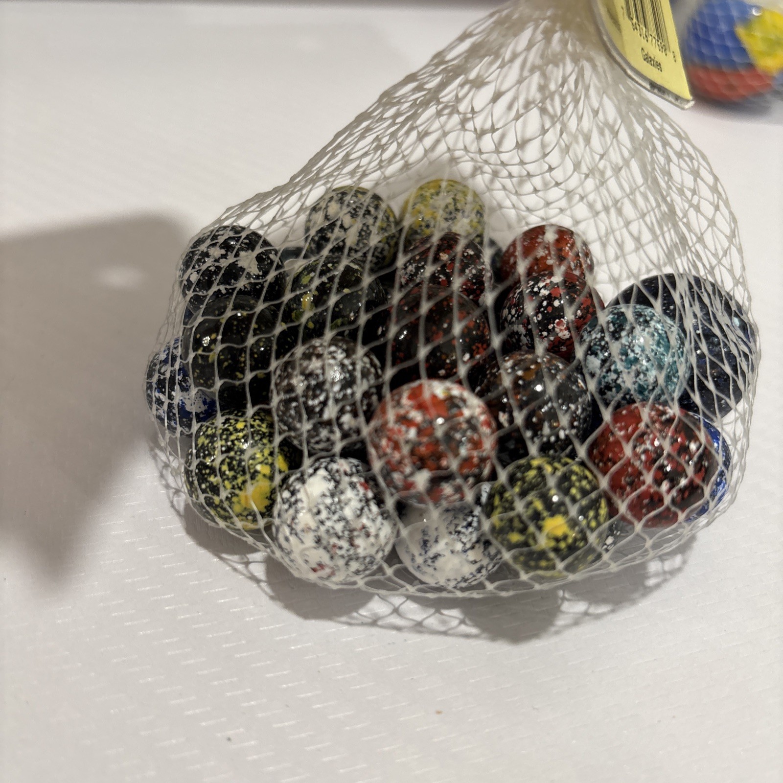 “GALAXIES” VACOR MEGA MARBLES Vintage 1990s Net Bag 35 16mm/1 25mm Shooter