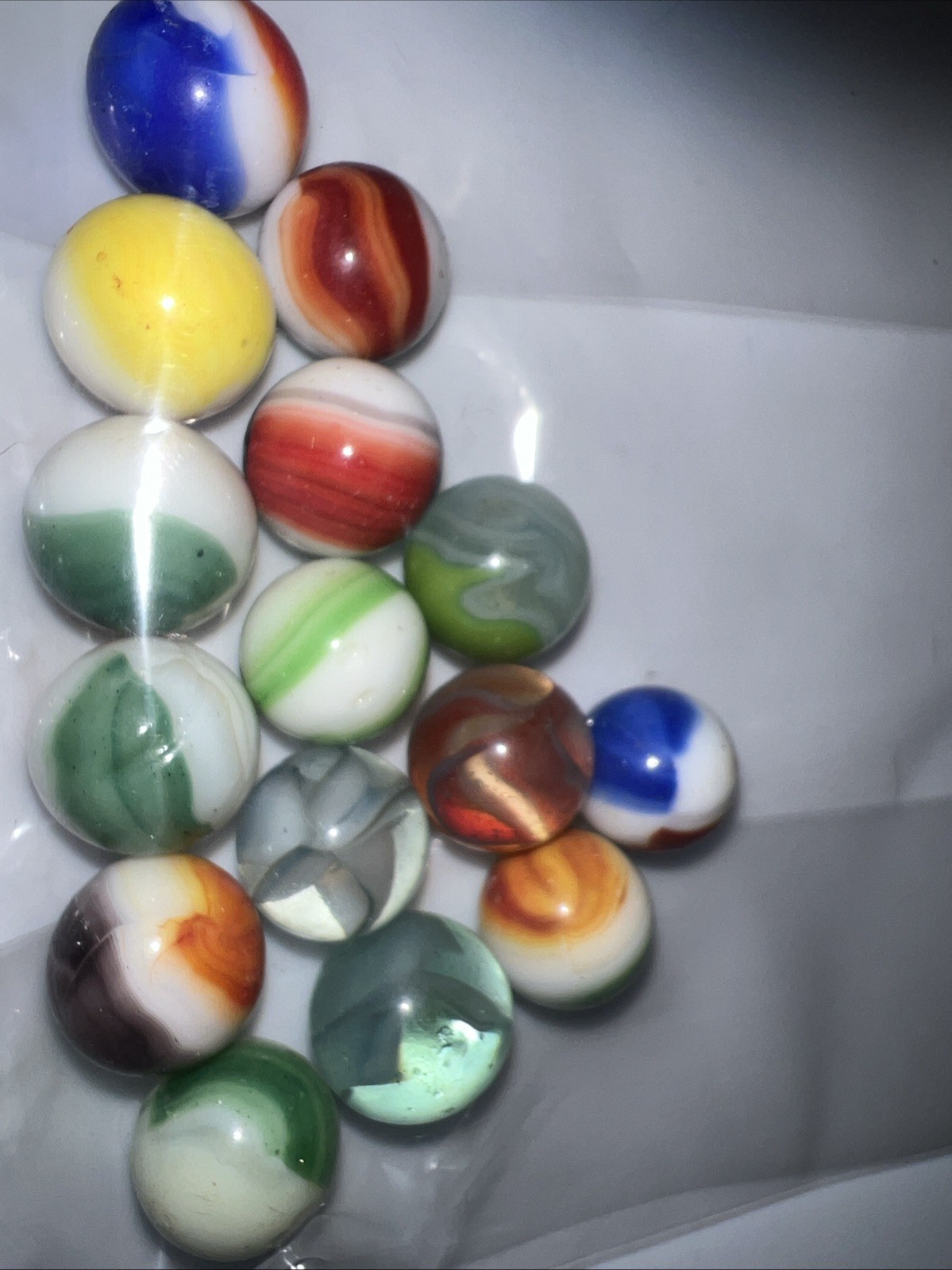 15 Super Nice Old Vintage Marbles, 13.5mm (+r-) Collectible ￼