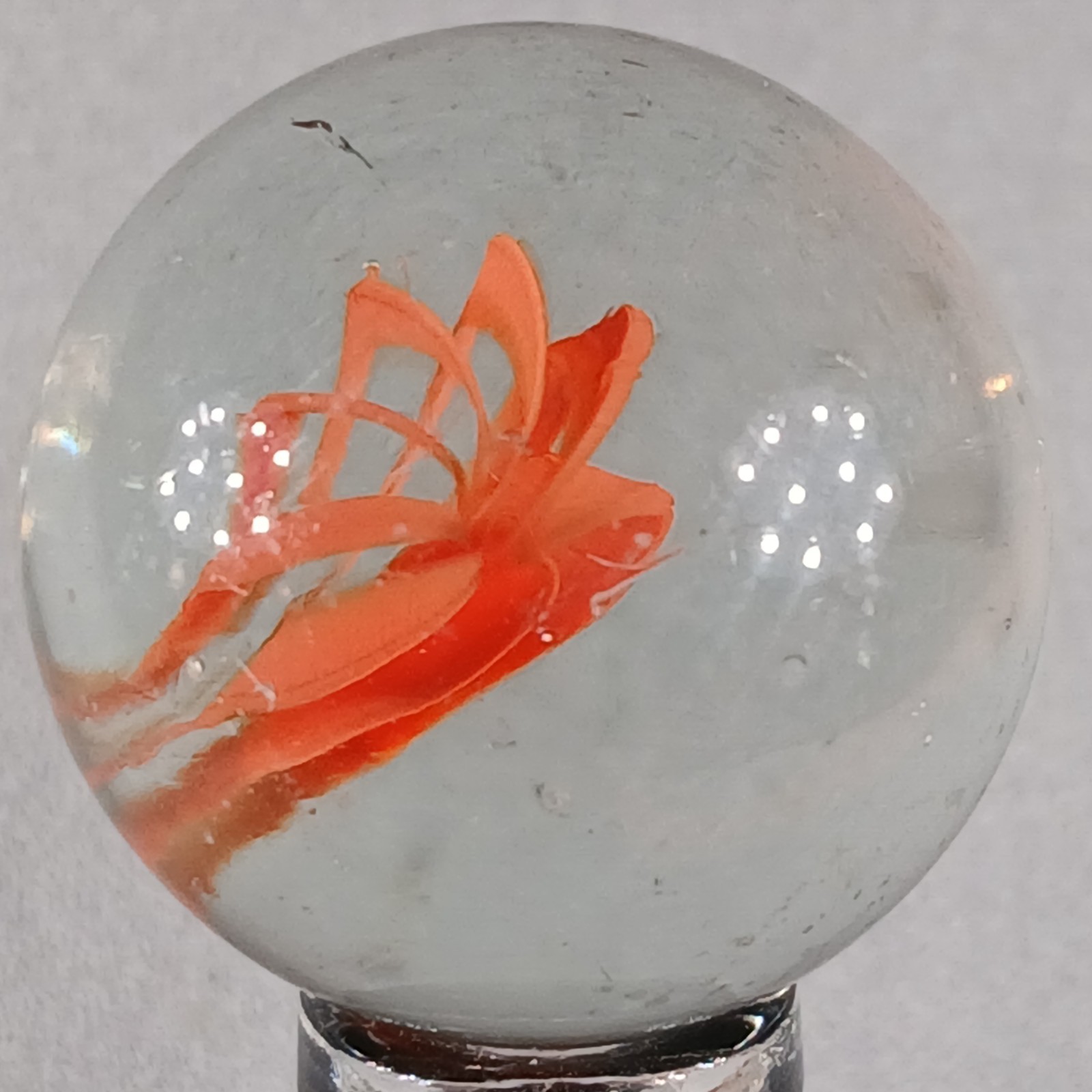 Large Vintage Imported Cat’s Eye Marble .99 Inches Near-Mint Condition