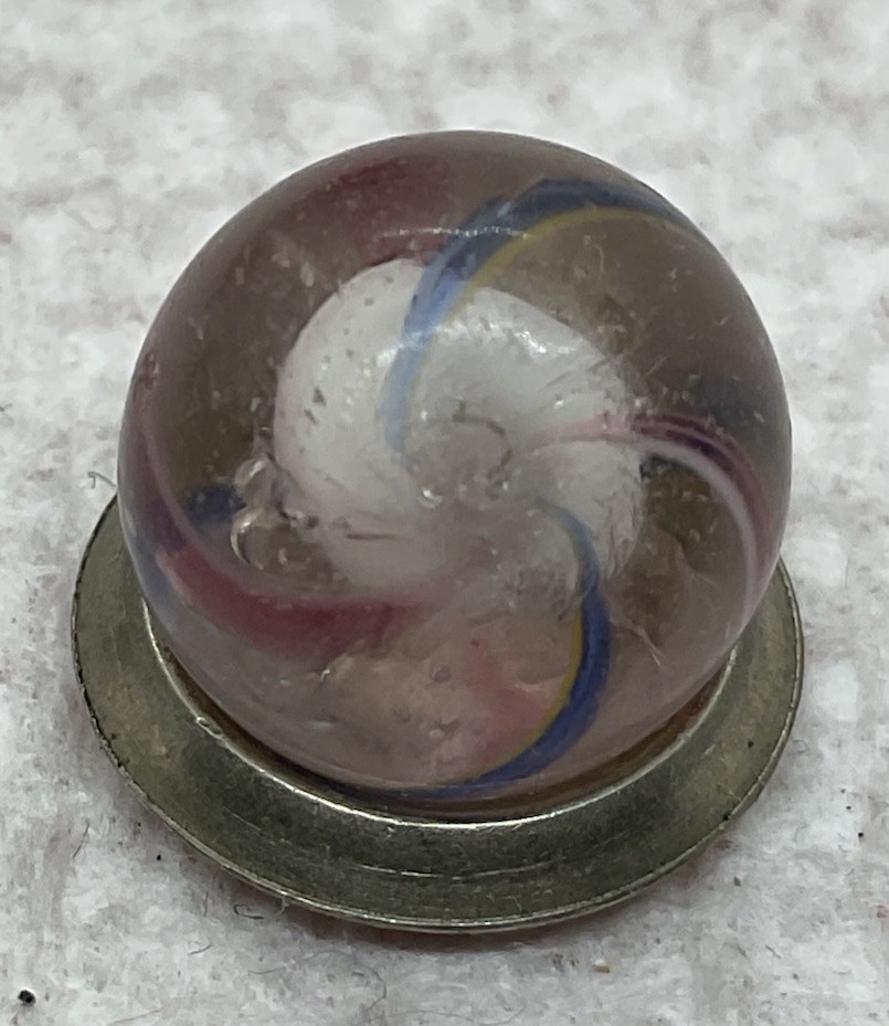 A German Handmade Pee Wee Solid Core Marble. Measures .48” Near Mint + Condition