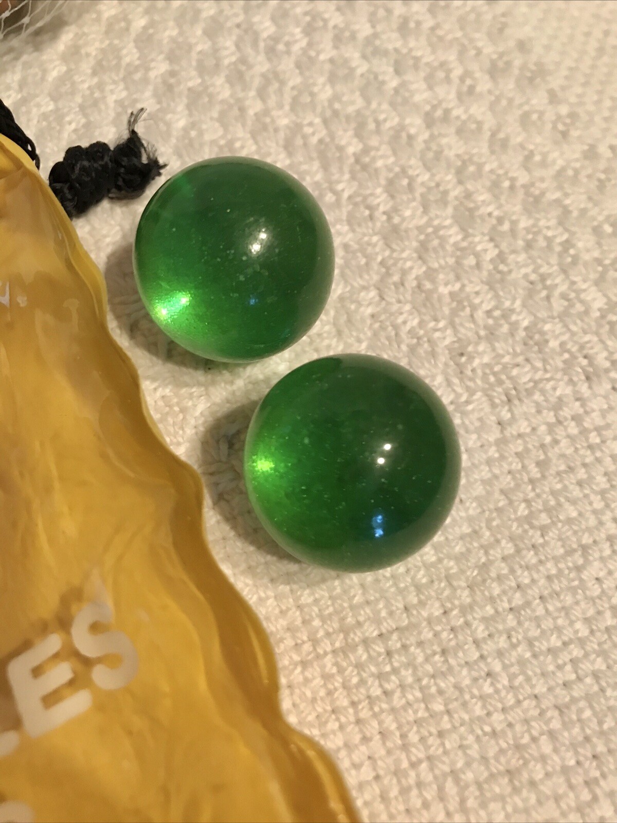 Vintage French Cat Eyes Marbles in Original Bag 88 + 2 Shooters RARE