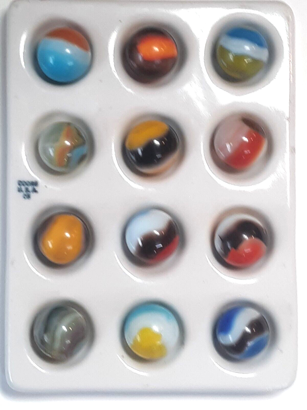 Twelve Wet Mint Vintage Vitro Agate Patches, Collector Marbles #6