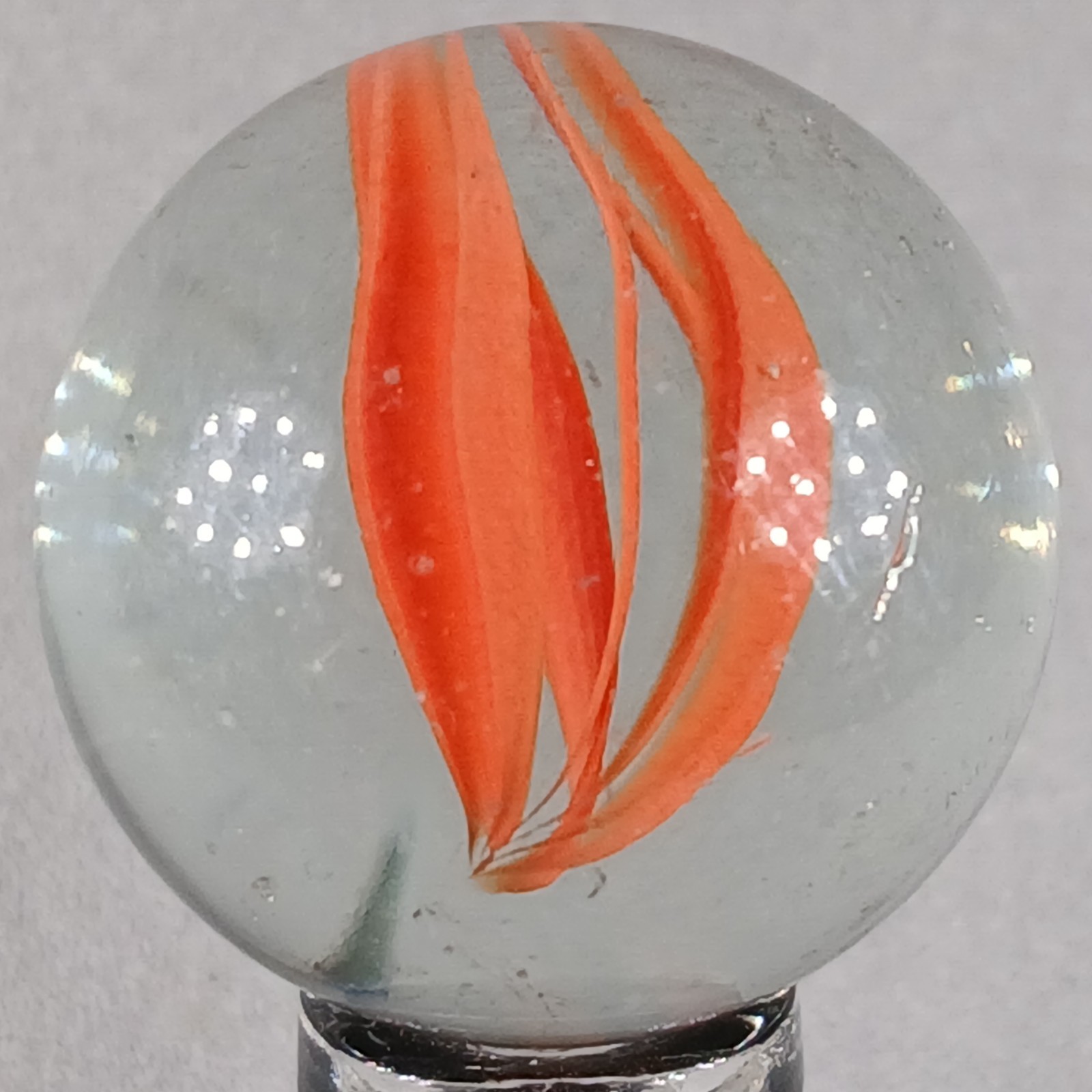 Large Vintage Imported Cat’s Eye Marble .99 Inches Near-Mint Condition