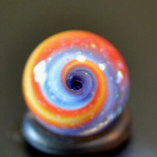 BRYAN TRILLAS GLASS MARBLE/.598″-VIOLET ZEBRA BLACKLIGHT-VIOLET UNDER BLACKLIGHT
