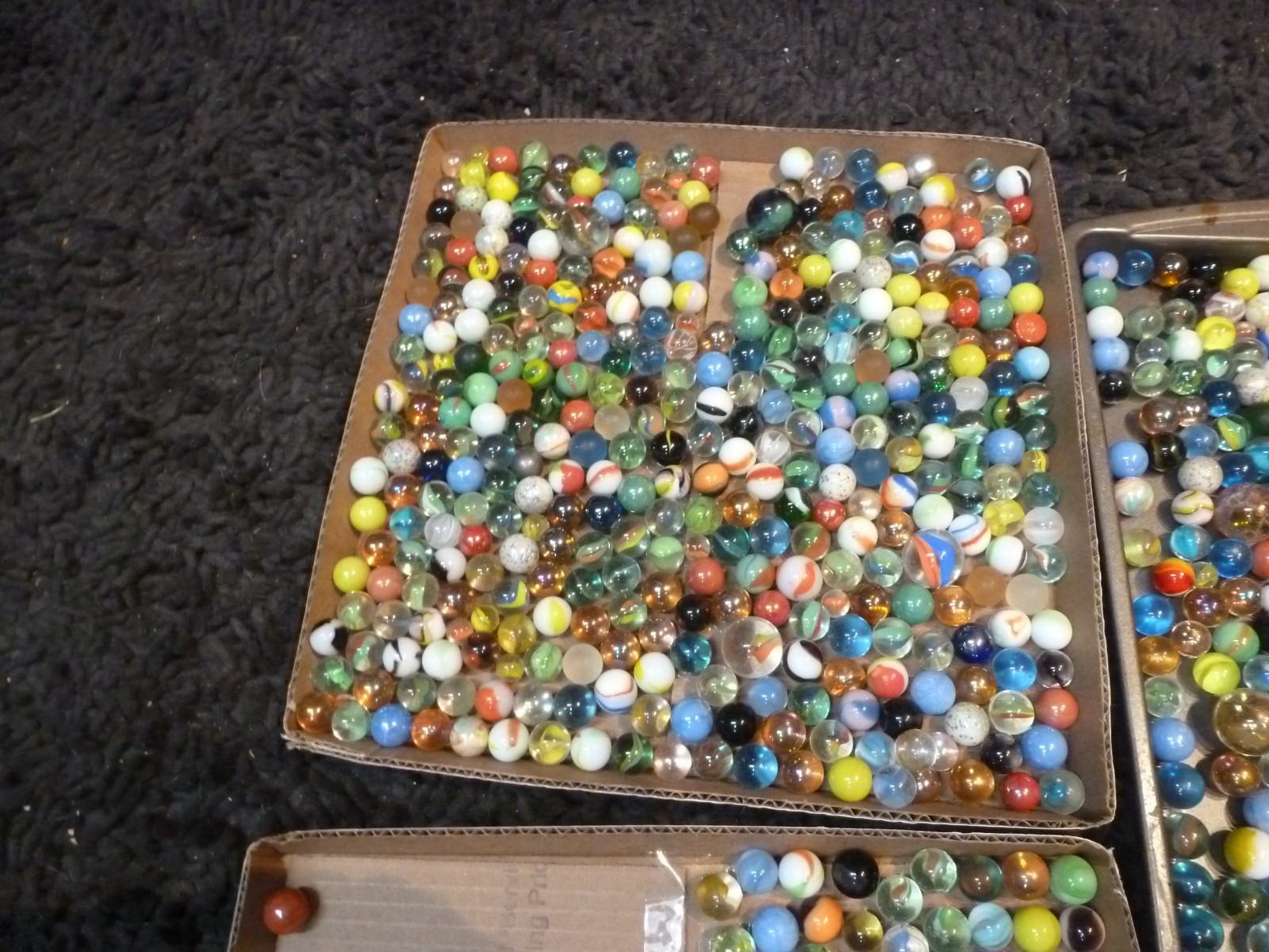 23 pounds Vintage Old Marbles Collection Akro? Peltier? Vitro? UV Glow