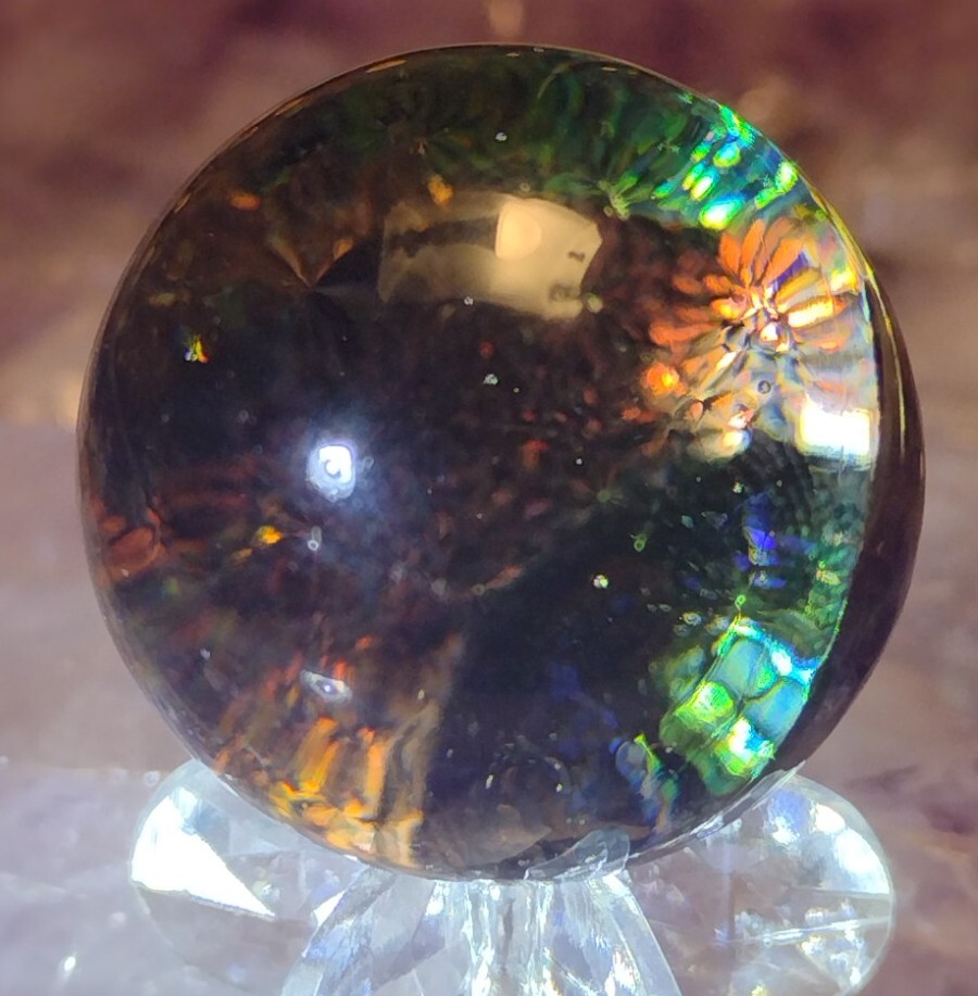 1″ STUNNING CONTEMPORARY ART MARBLES – GLITTER RAINBOW GALAXY -BEAUTY NM LOOK