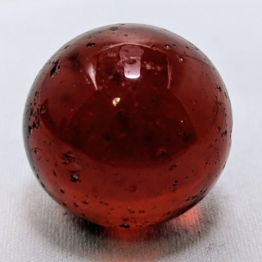 Selenium Ruby GlassClearie Shooter Marble .87″ Akro Agate, Peltier, Vitro,…
