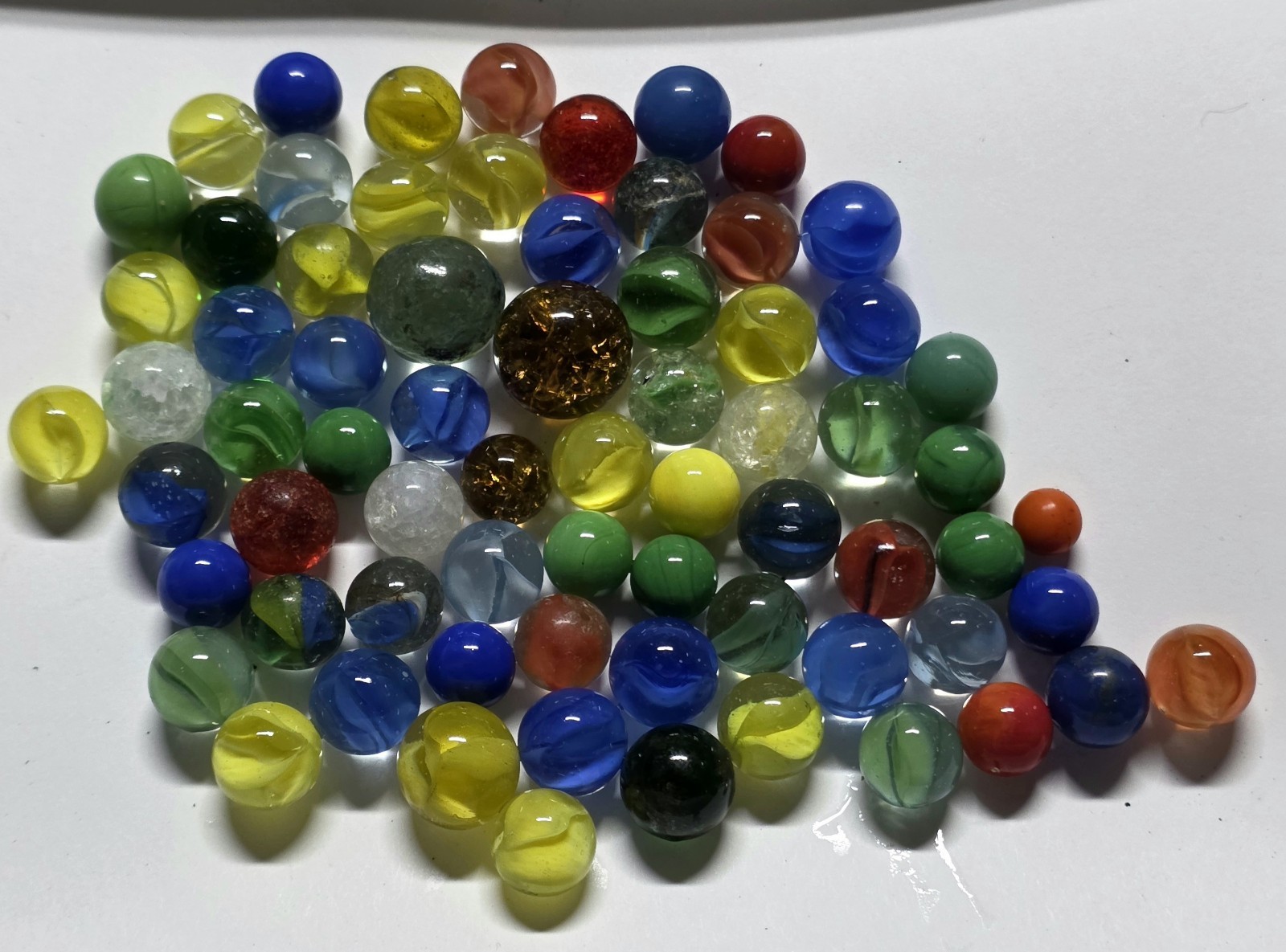 Old Marbles From The 1940’s Vintage Lot Of 50.