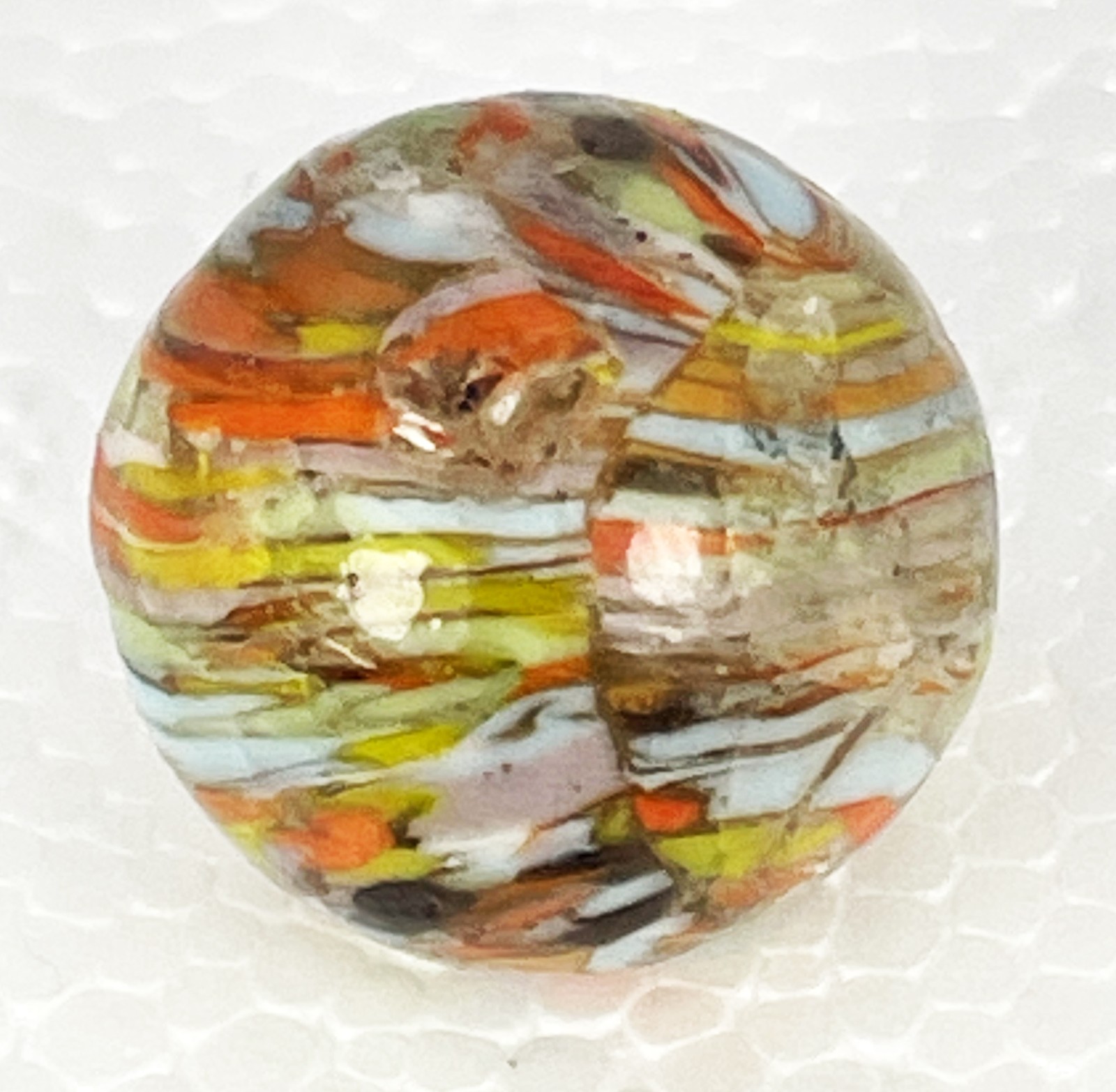 Christensen Agate Company Guinea Clear Base Marble – .681″