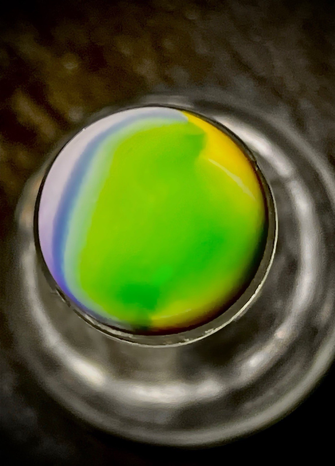 Vintage Vitro Agate Tri-Lite Easter Egg Marble 5/8”