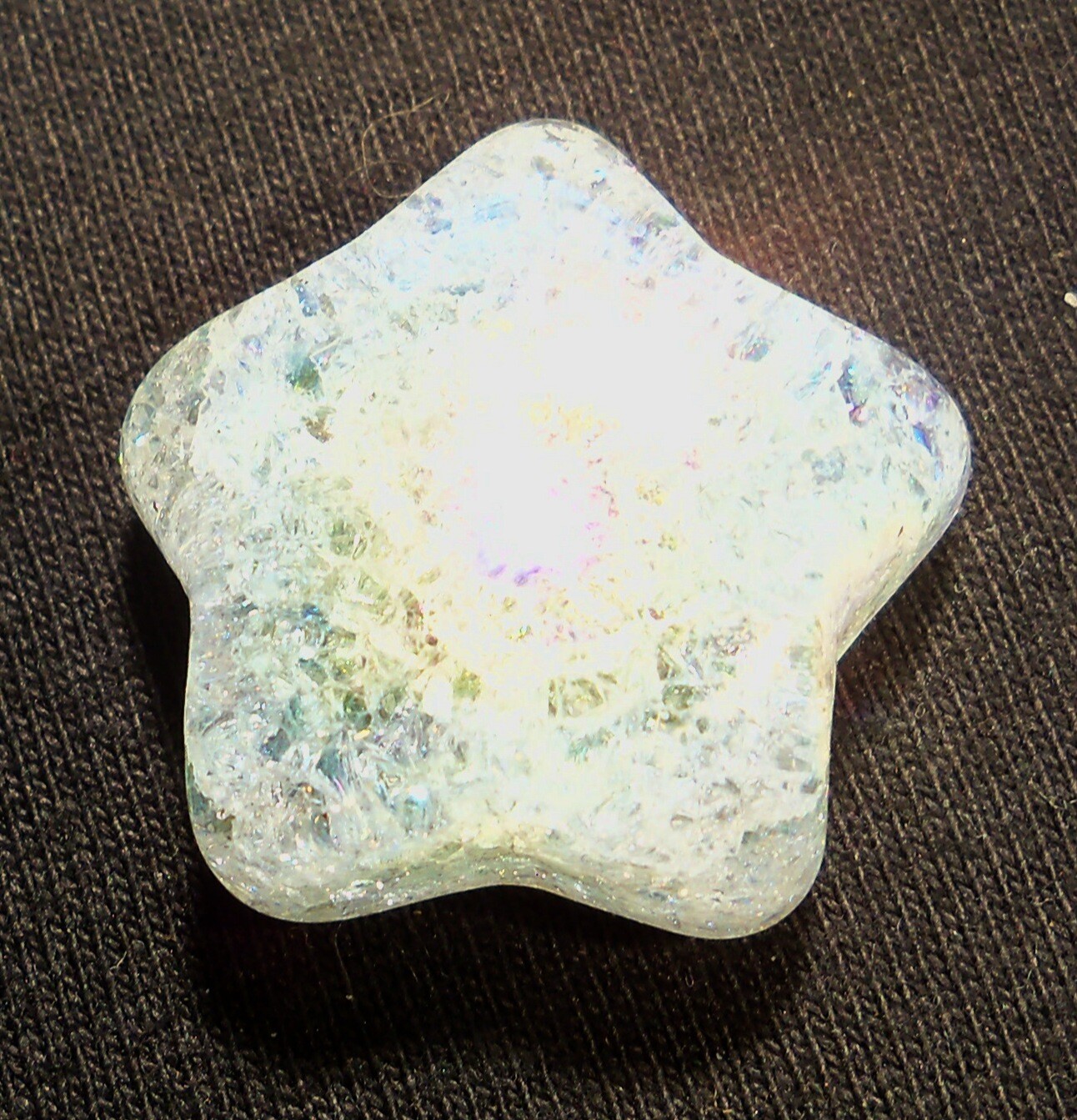 Big Colorful Crackle Glass Shooting Stars Pendant Mix 4 X 32mm 1.25″ New Marbles