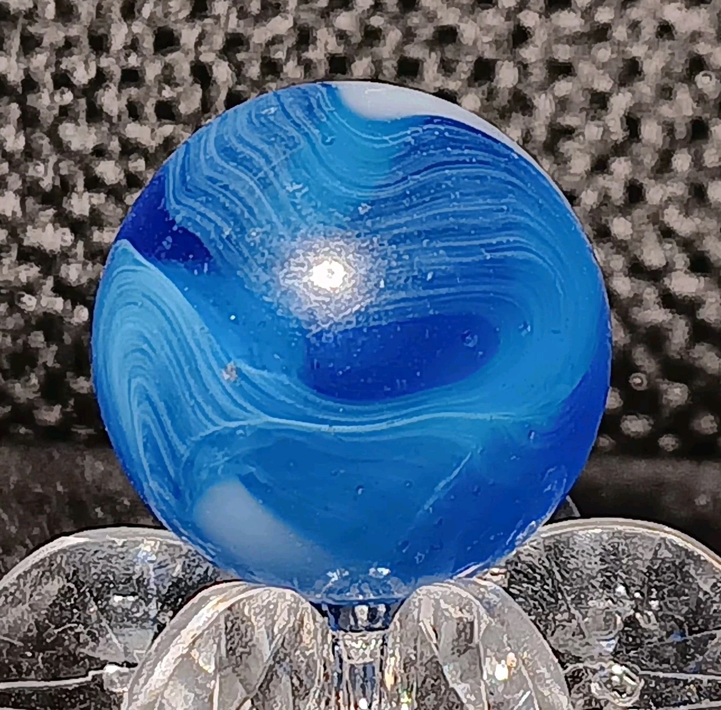 Vintage Jackson Transparent Swirl Marble. 5/8″ Near Mint. Htf Example