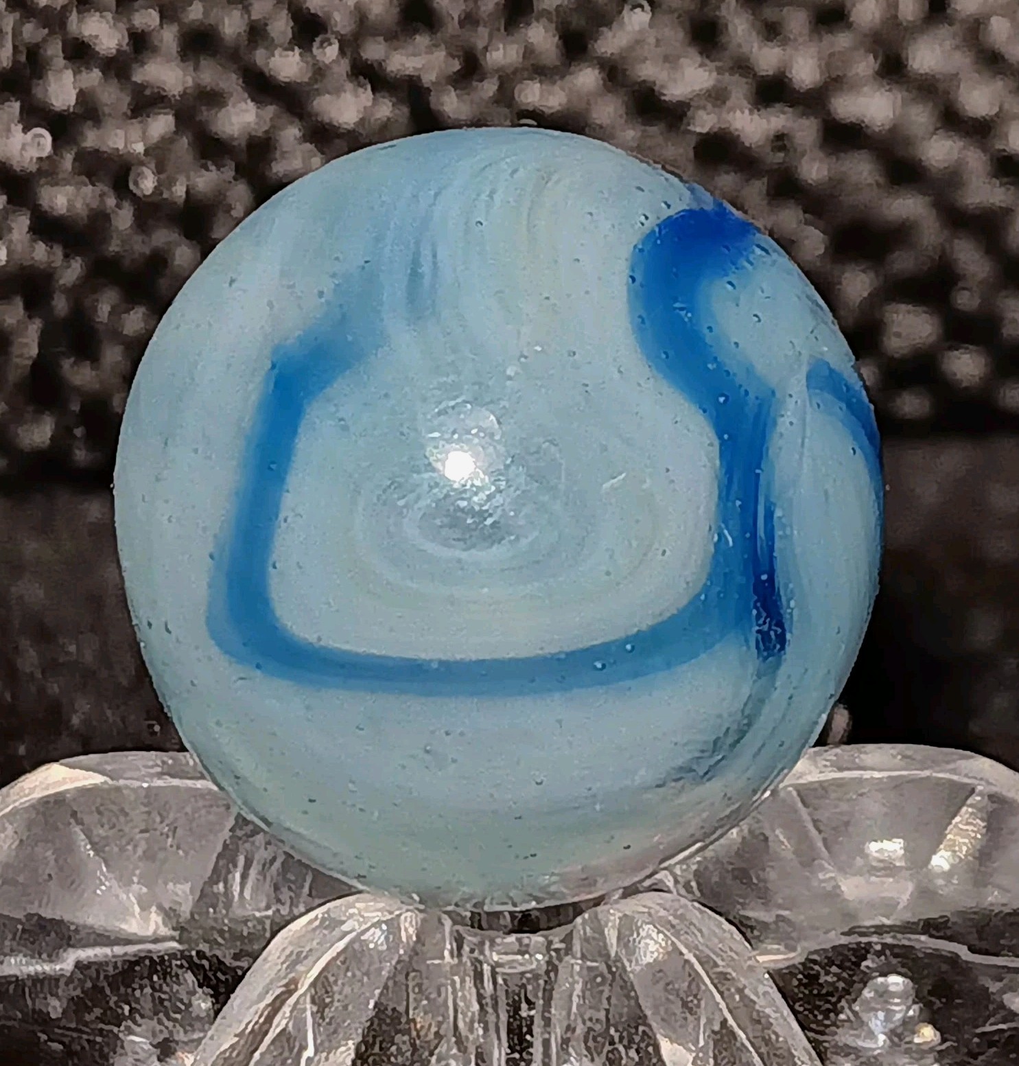 Alley Agate Swirl Marble. .59″ Mint. Pennsboro (1932-1937)