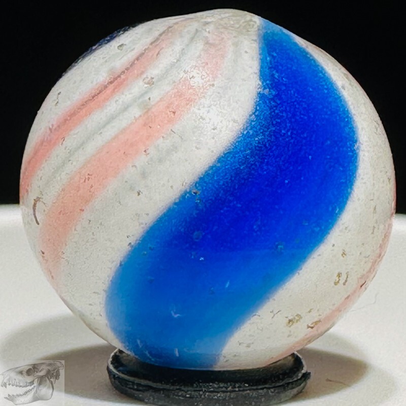 Handmade Peppermint Swirl Marble, 11/16 in, Germany, 1860-1920, Near Mint, S814