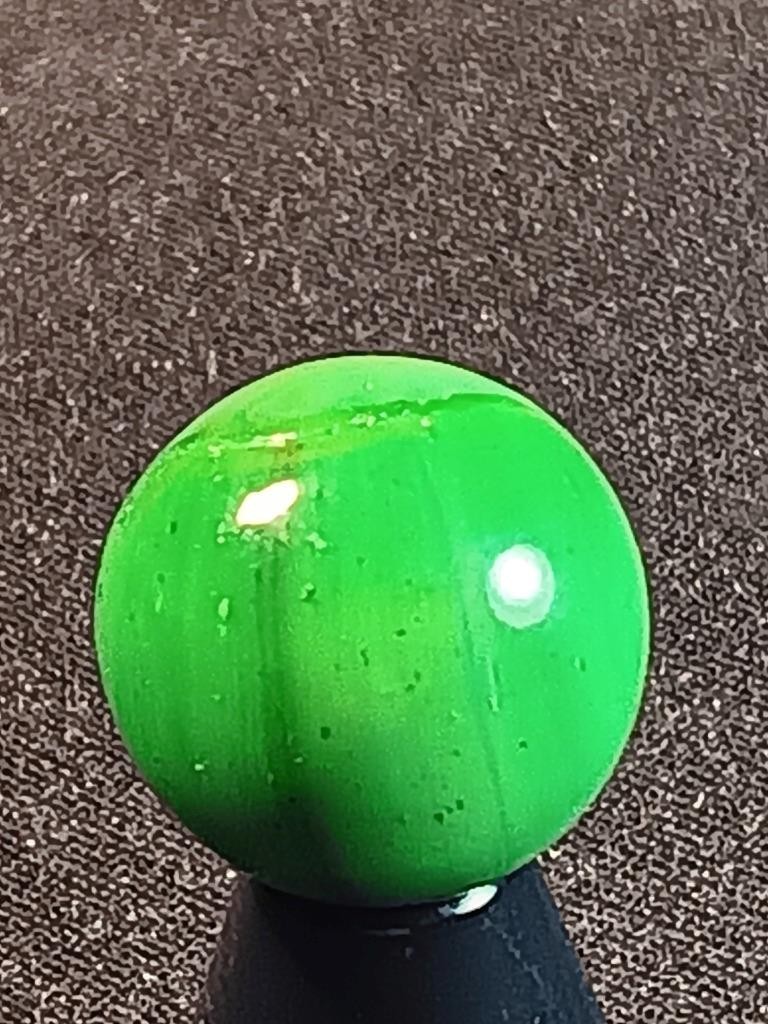 17/32″ Akro Agate CAC Emerald Green Swirl Near Peewee NM Serious Marble A706