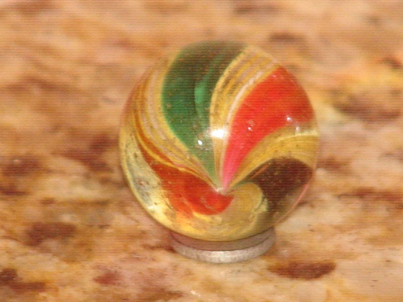 Large .830 inch dia. Antique German swirl marble