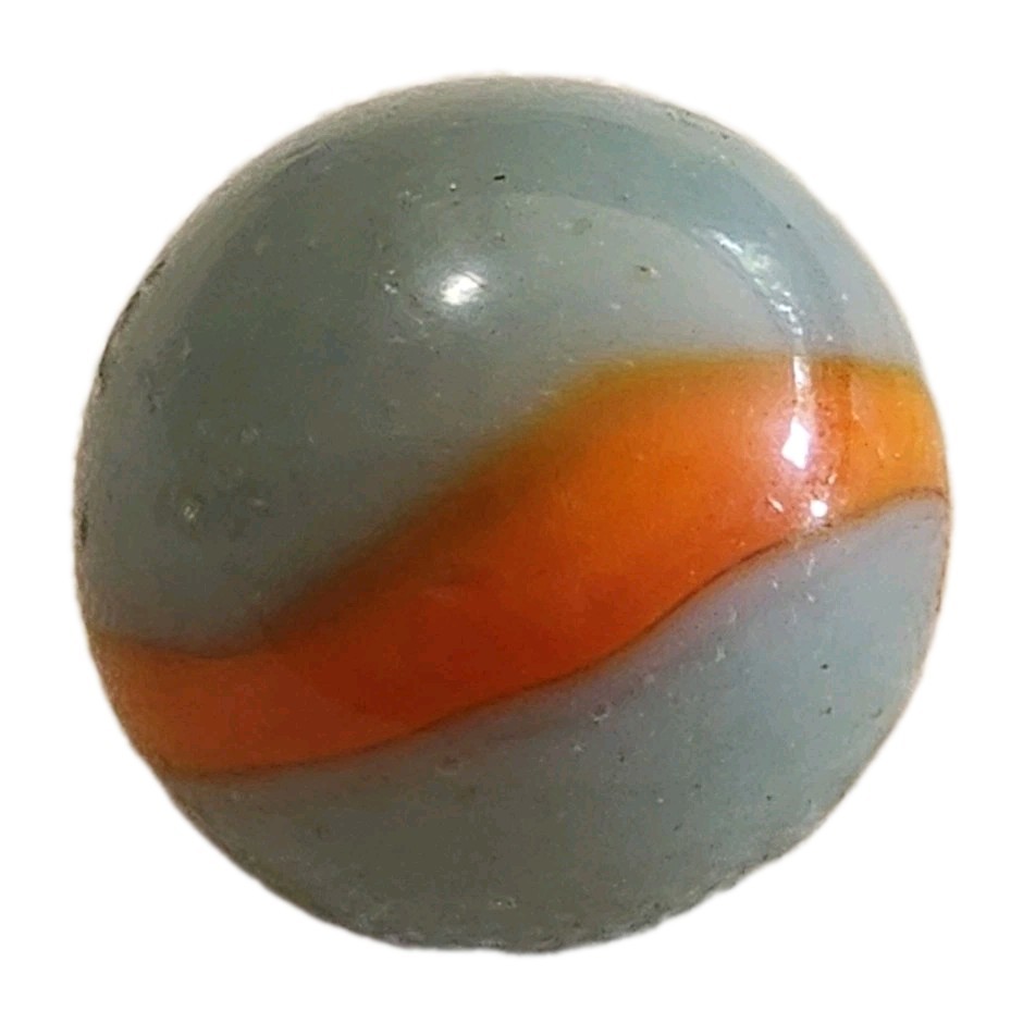 Vintage Peltier Rainbo Gray Orange Patch Ribbon Marble 9/16″ 14mm