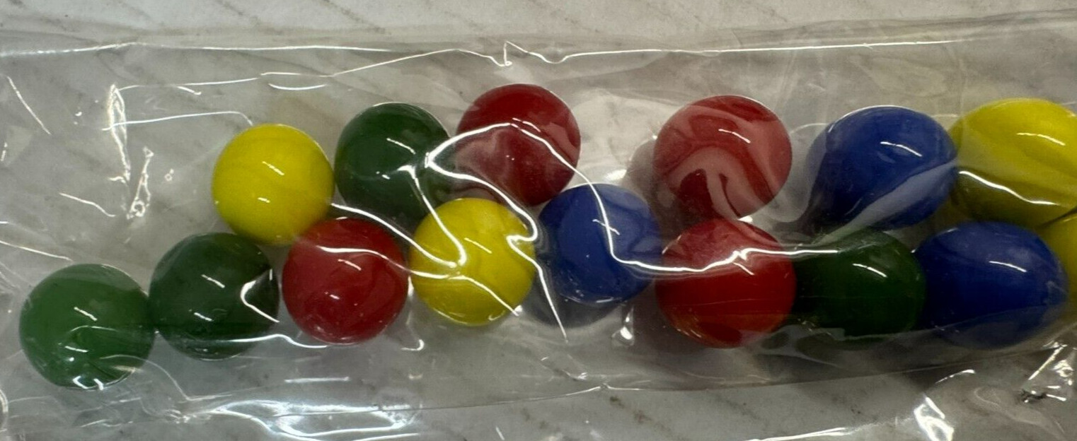 Vintage Lot of 16 Solid Color Marbles Board Game Replacement Chinese Checkers