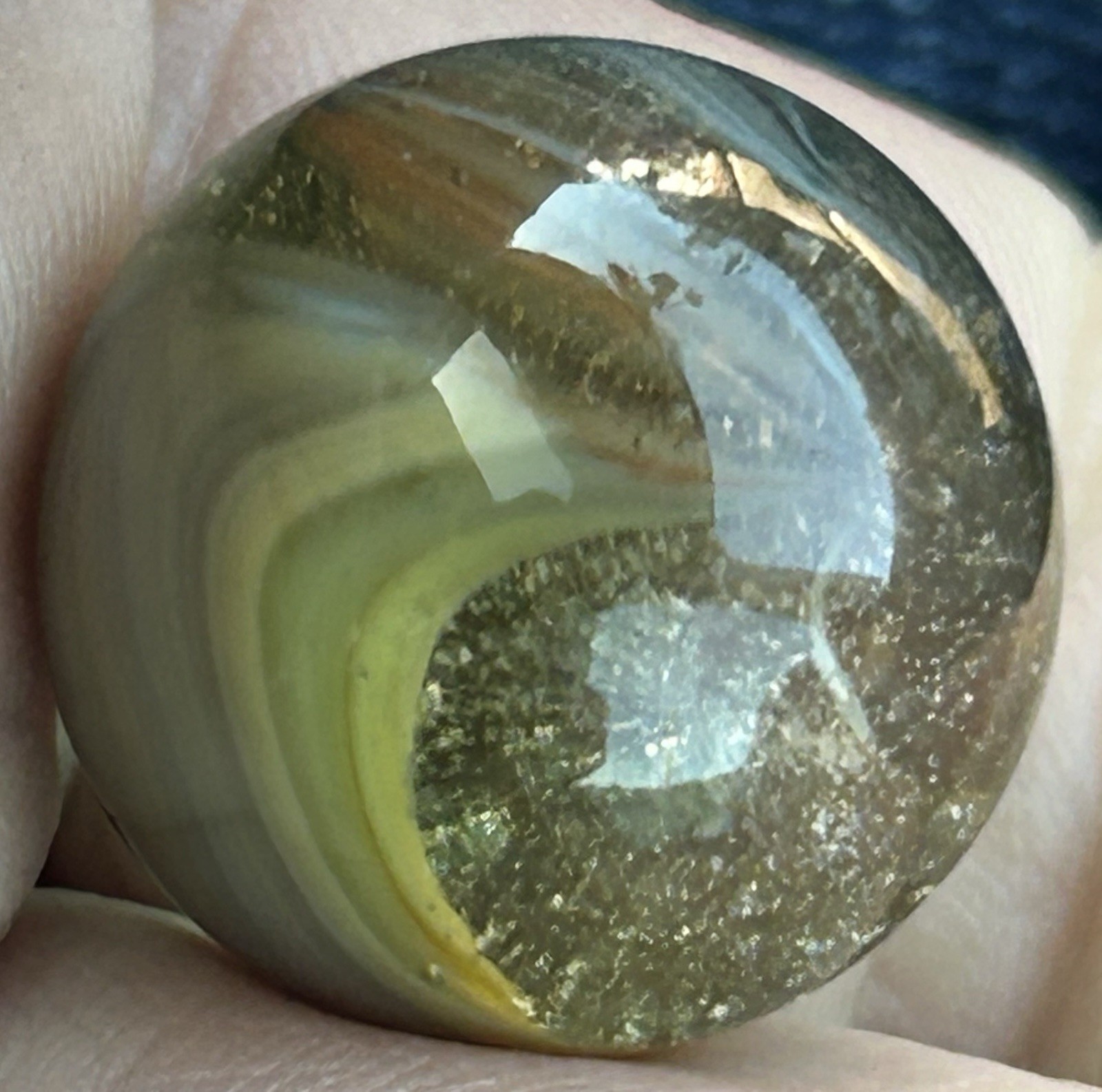 Vintage Christensen Peltier? 0.70” Patch And Swirl Marble Very Unique! HTF Mint!