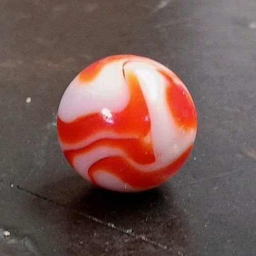 Vintage Marbles Peltier Alley Ravenswood Christensen Flame Swirl .63″ Marble