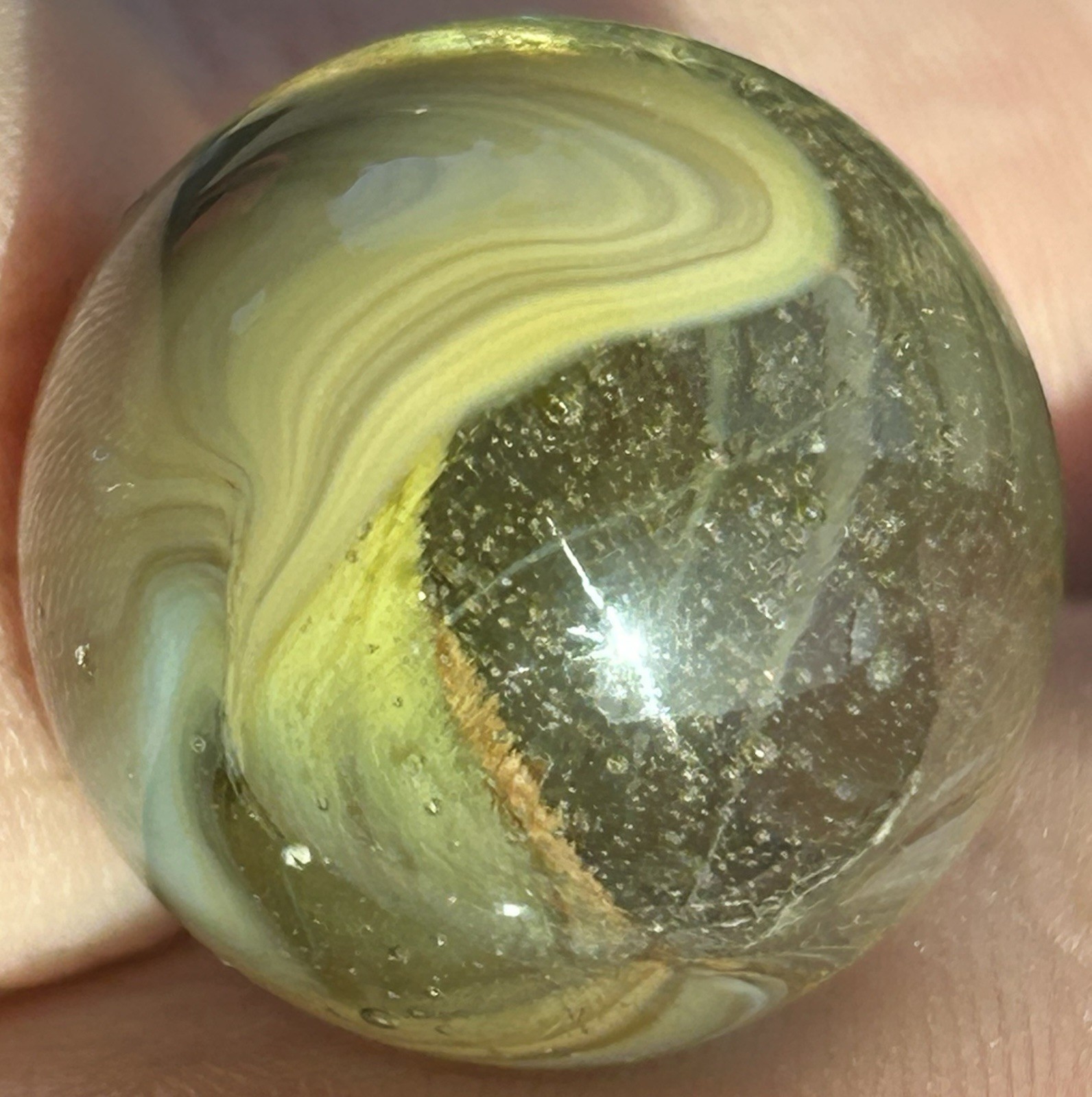 Vintage Christensen Peltier? 0.70” Patch And Swirl Marble Very Unique! HTF Mint!