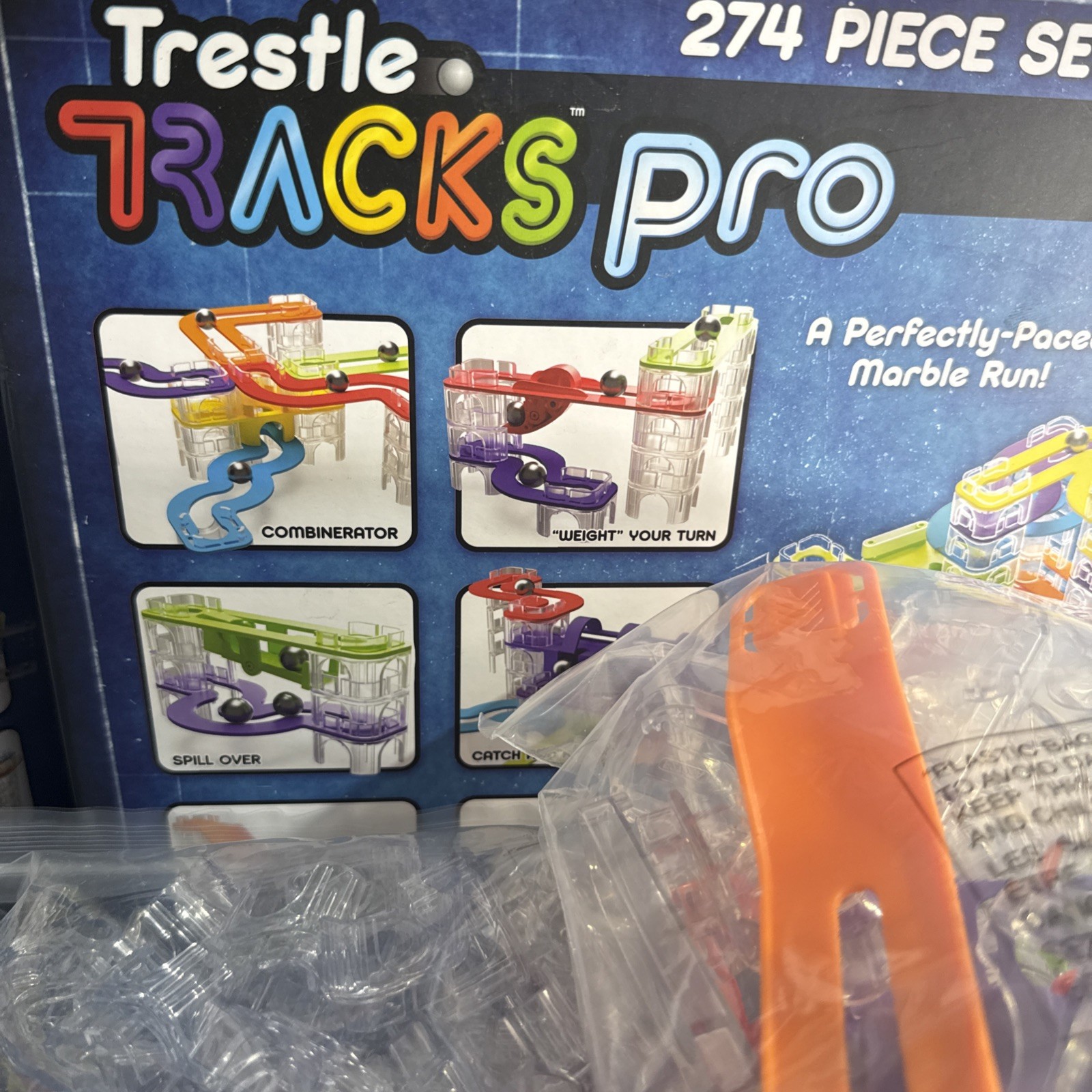 Fat Brain Toys – Trestle Tracks Pro Marble Play Building Set (FA457-1)