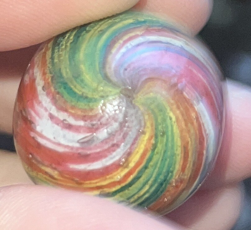 OUTSTANDING GERMAN Onion Skin Marble 15/16” German Multi Color Onion Skin Marble