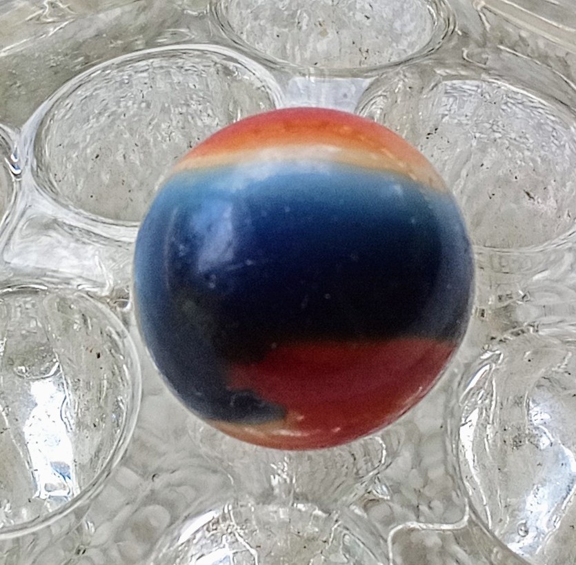 11/16″ CAC Multi Color Swirl Marble In Rare Mint Condition.