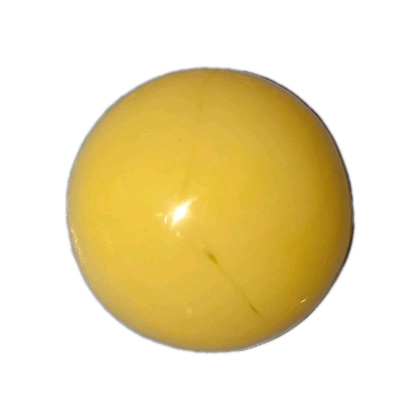 1 Yellow Pee Wee Marble, 12.5 mm Glow Orange UV reactive