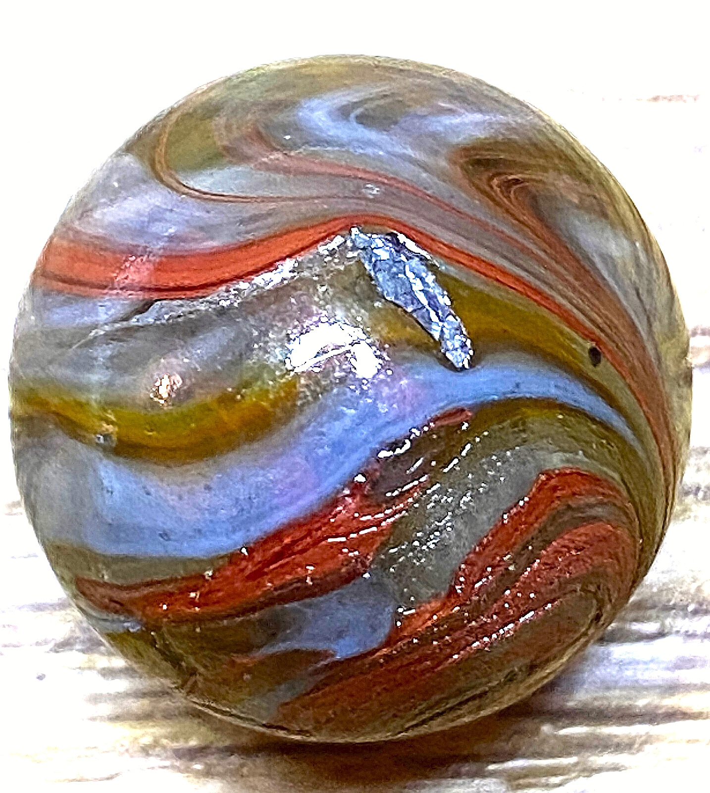 DAS/SAMMY’S/WV/JABO 1/1 SERIOUS MARBLE OXBLOOD RAMS HEAD SWIRL SHOOTER 66″ M704