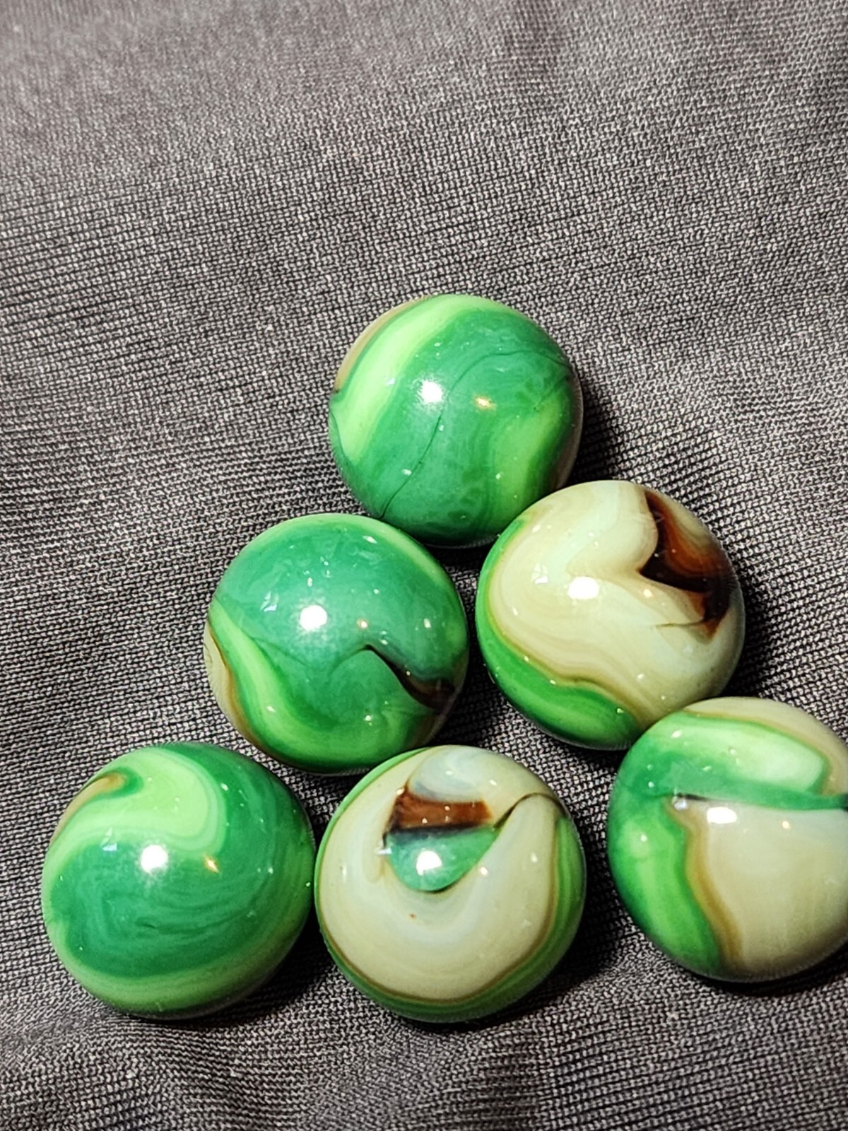 6 HTF 5/8″ HAND SELECTED JABO CLASSIC MARBLES $6.99 LOT G1
