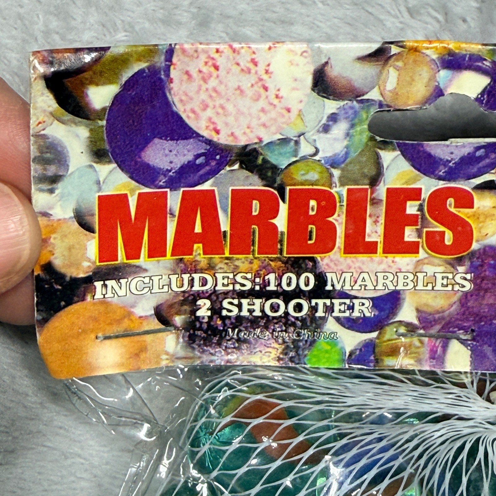 Unbranded Marbles Toy Set Kids 102ct Multicolor Glass Game Mesh Bag New