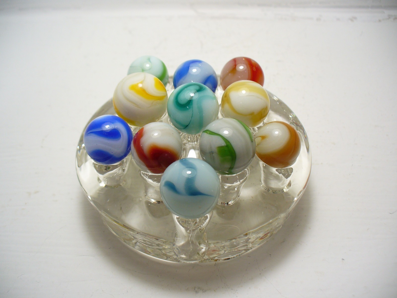 #1104 Marbles 11 pcs. Vintage West Virginia Swirls Alley, Champion