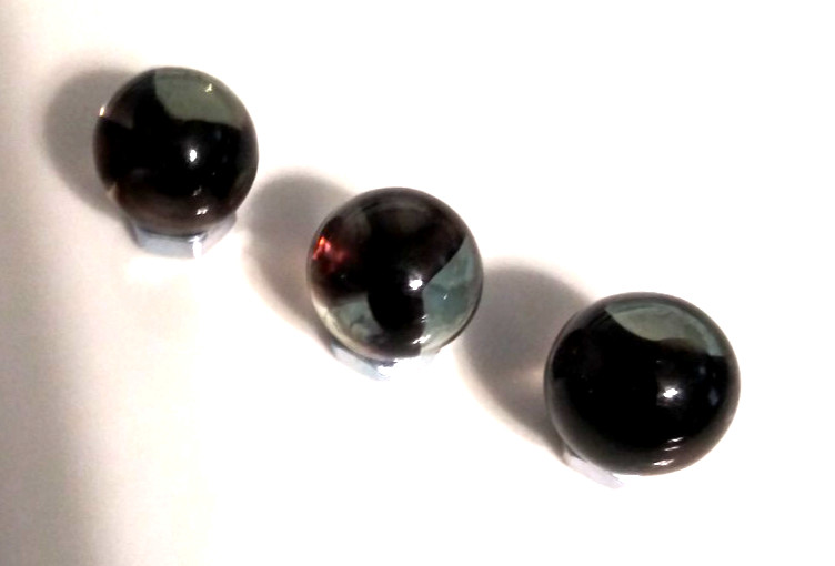 Lot of (3) New Marble King Amethyst Cat-Eye Marbles 9/16″