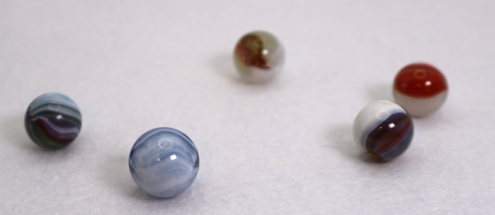 5pk 5/8-11/16″ Marbles – Mix of Masters & Pinchers MINT