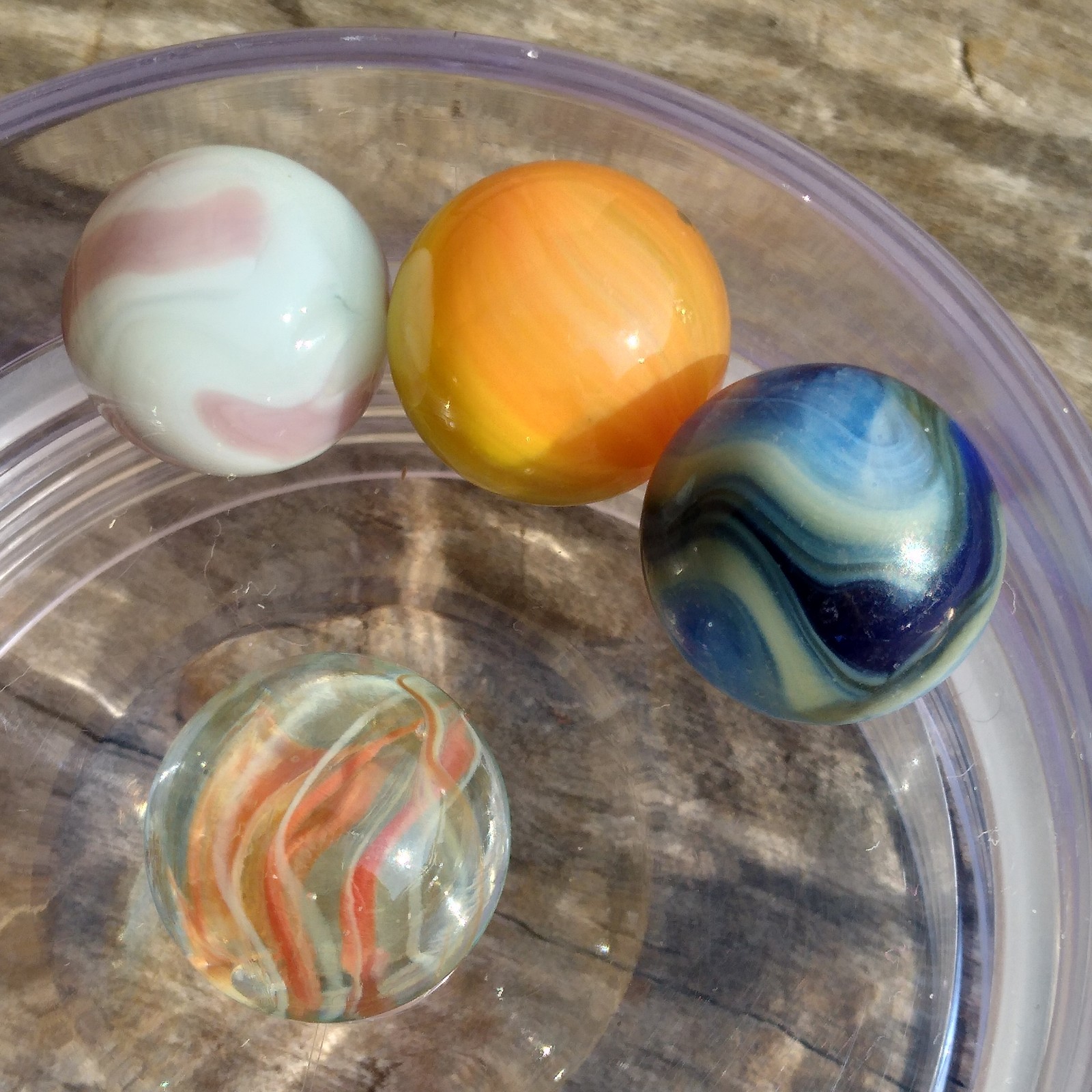 Premium Lot-4 Vintage Marbles- Vitro Heaton Alley Ravenswood Master Champion- c9